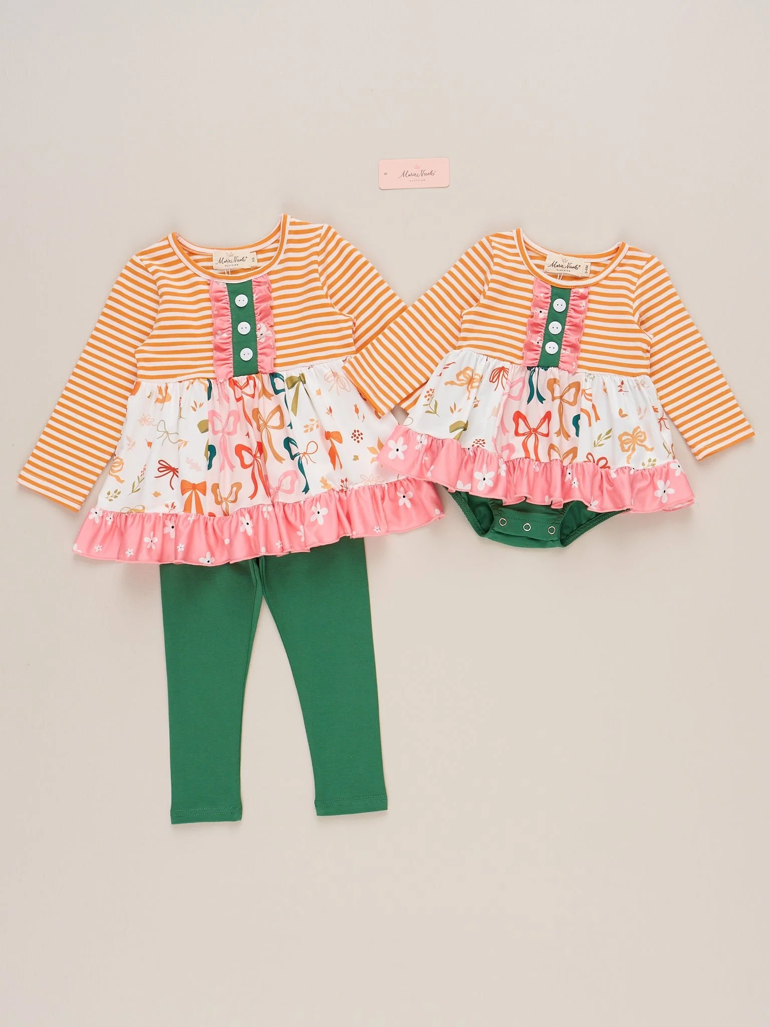 Stripes & Bows Ruffle Outfit - Image 4