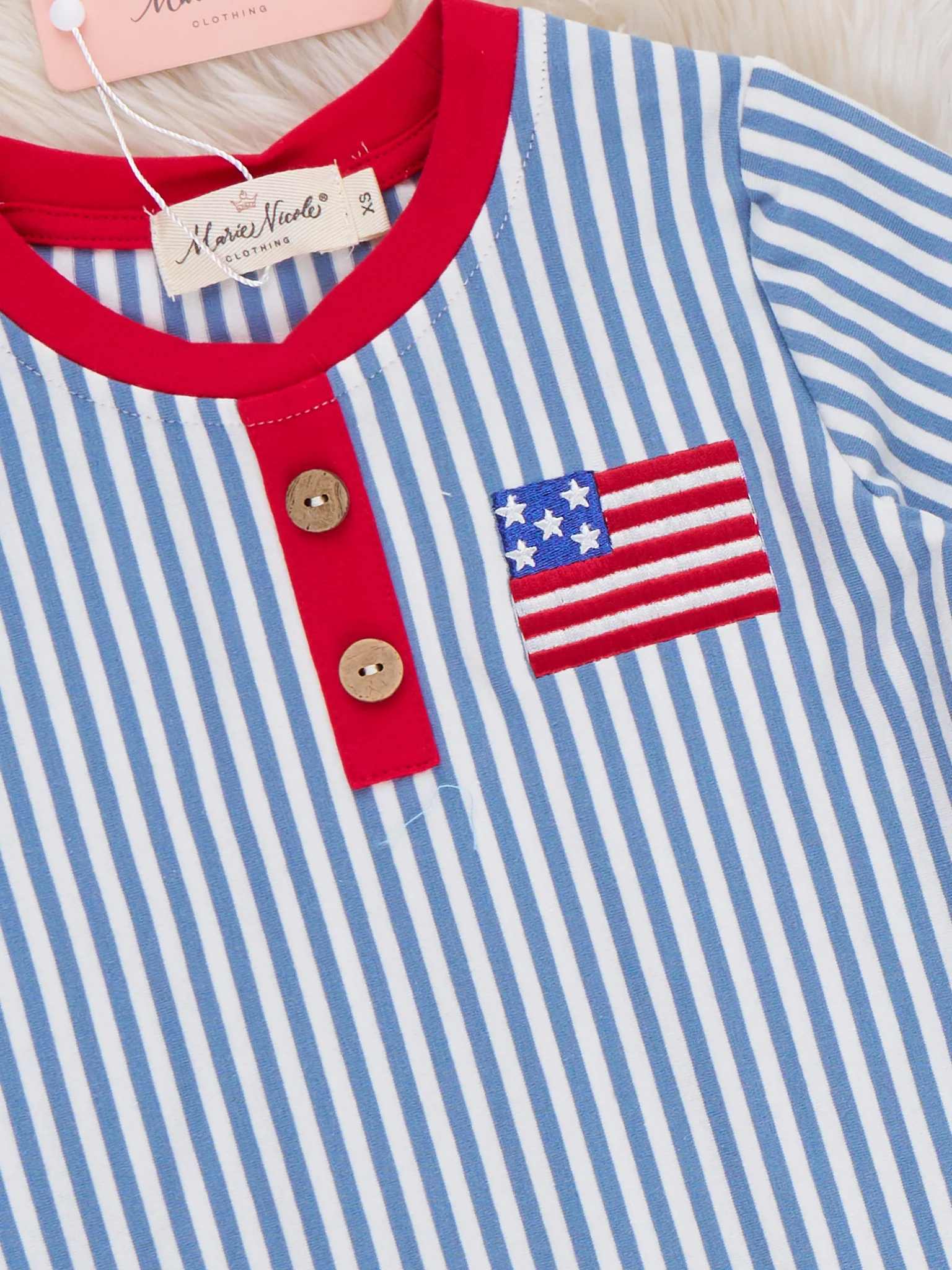Stripes of Freedom Embroidered Cotton Shirt - Image 2