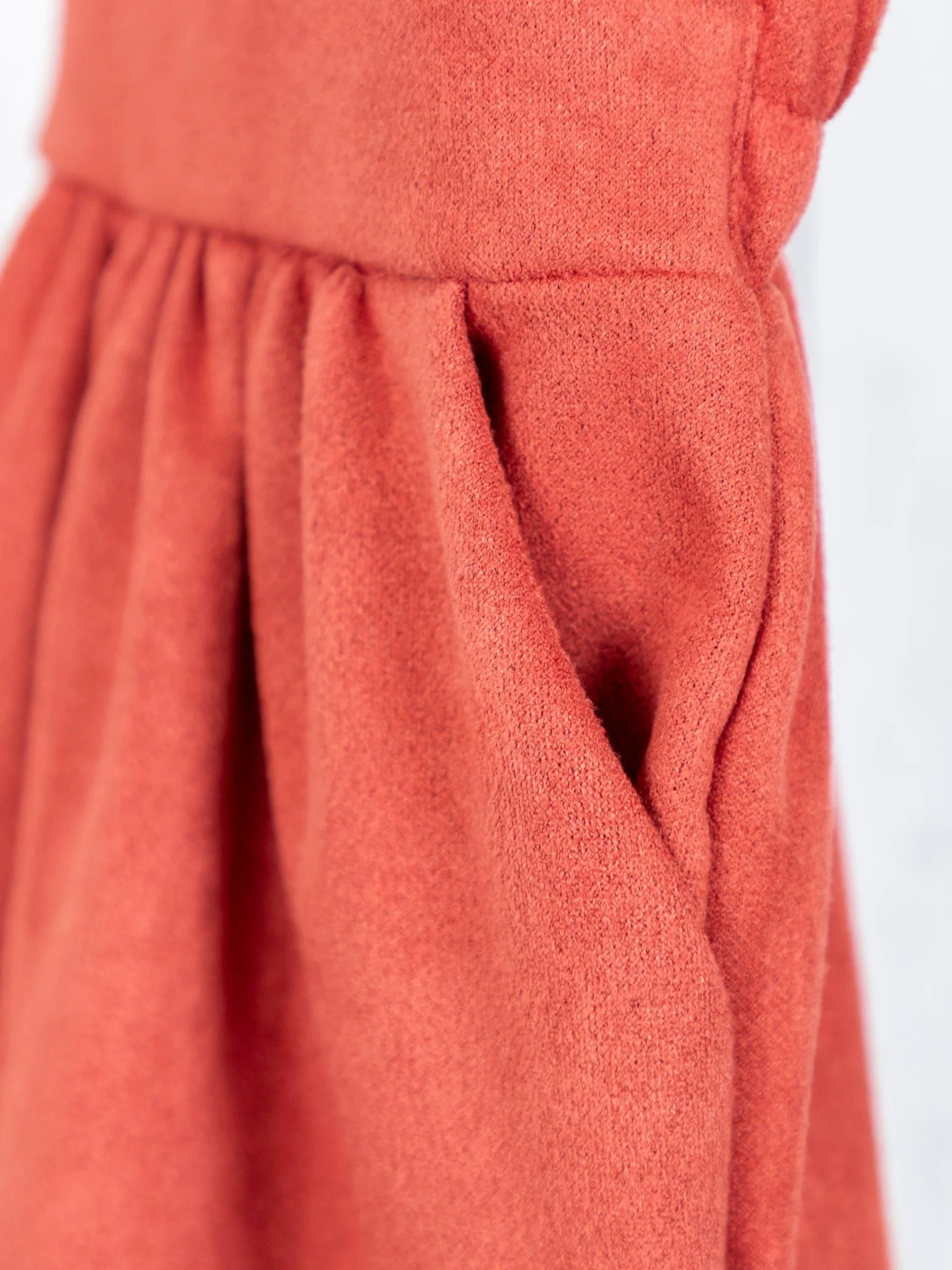 Suede Ruffle Cross Back Button Romper - Multiple Colors - Image 8