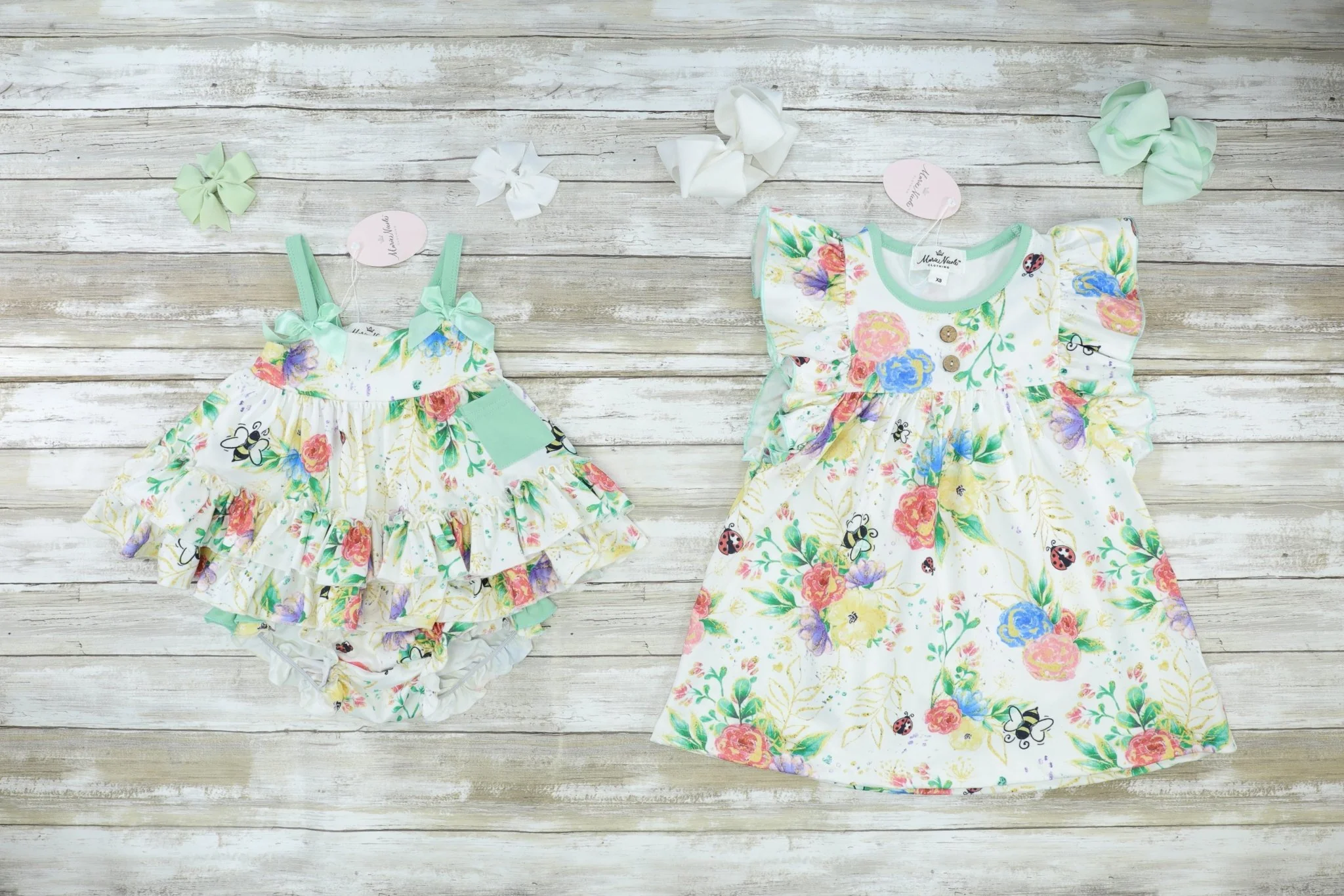 Summer Bees Ruffle Dress - Image 2