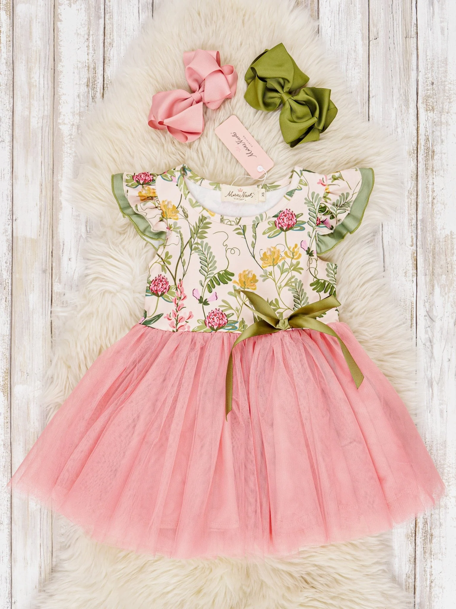 Summer Botanical Tulle Dress