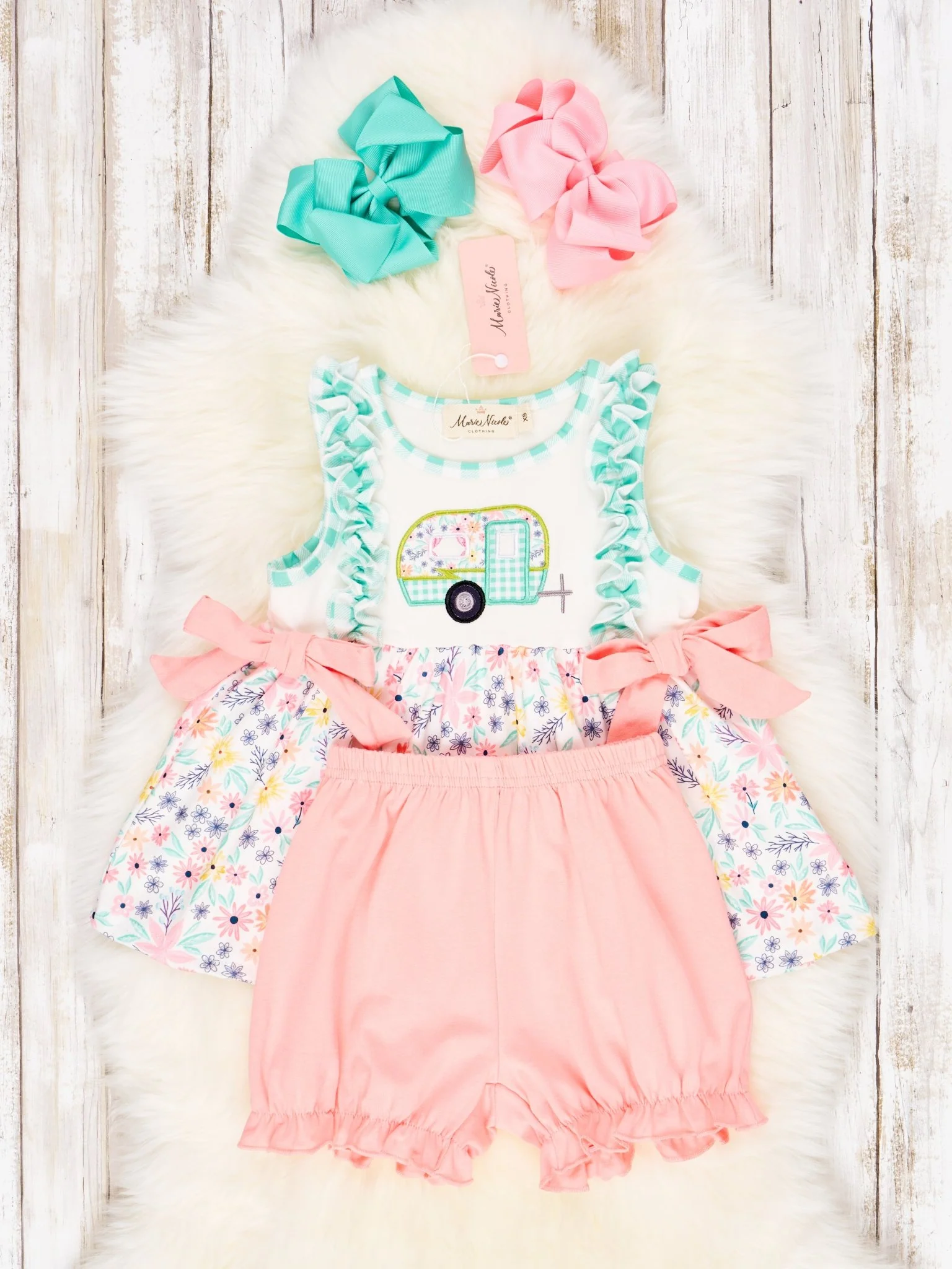 Summer Camper Floral Ruffle Outfit - Image 2