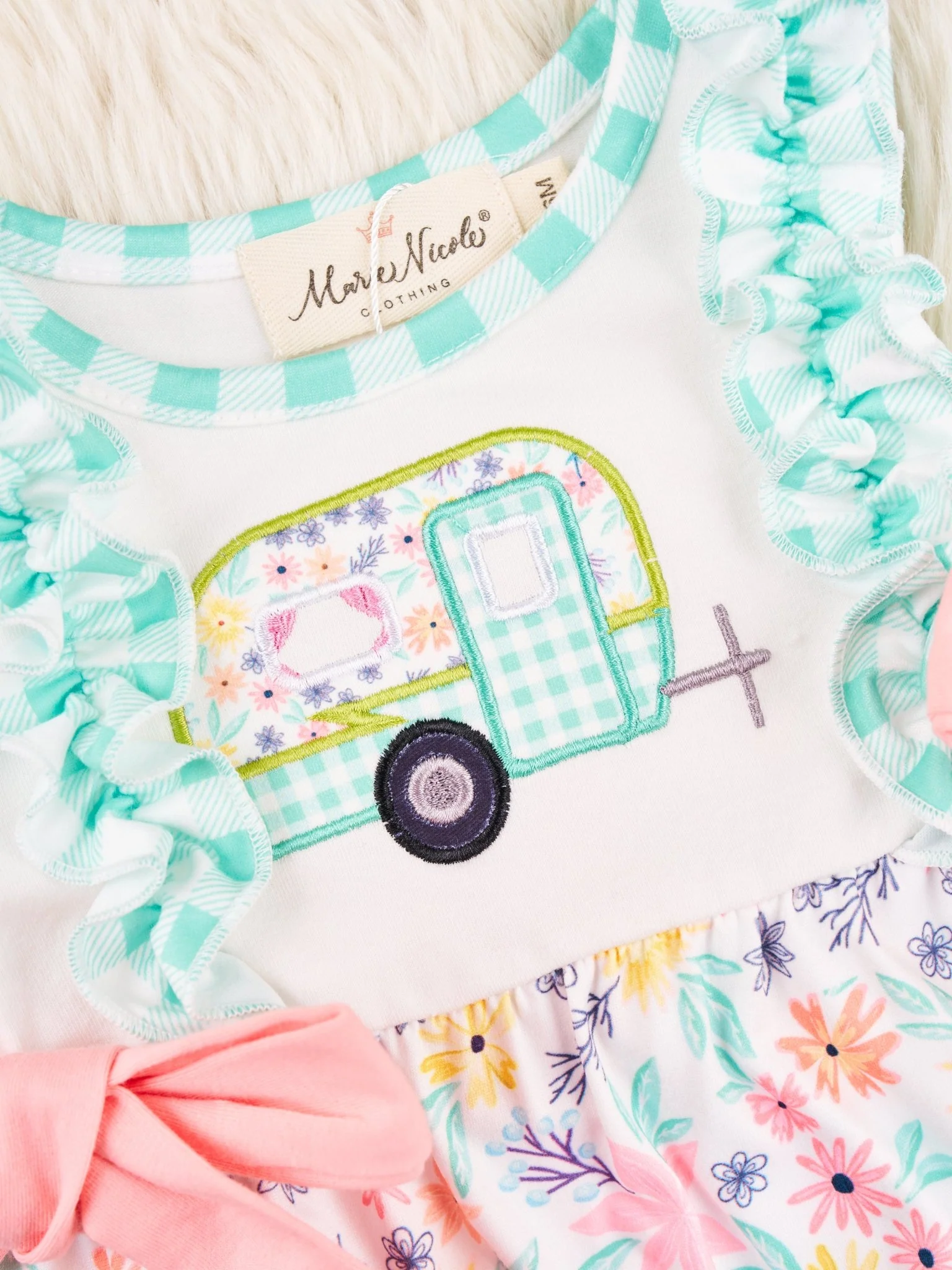 Summer Camper Floral Ruffle Romper - Image 2