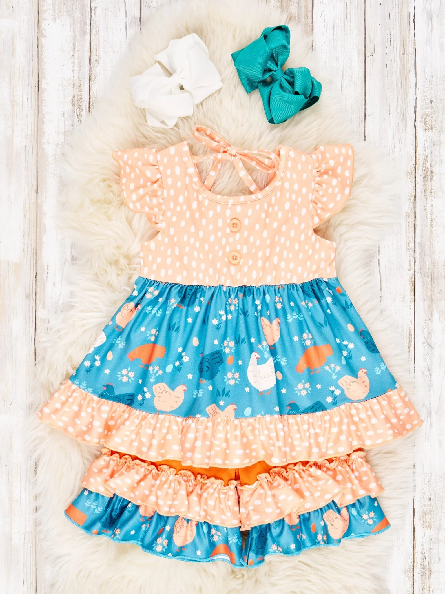 Summer Chicken Ruffle Outfit