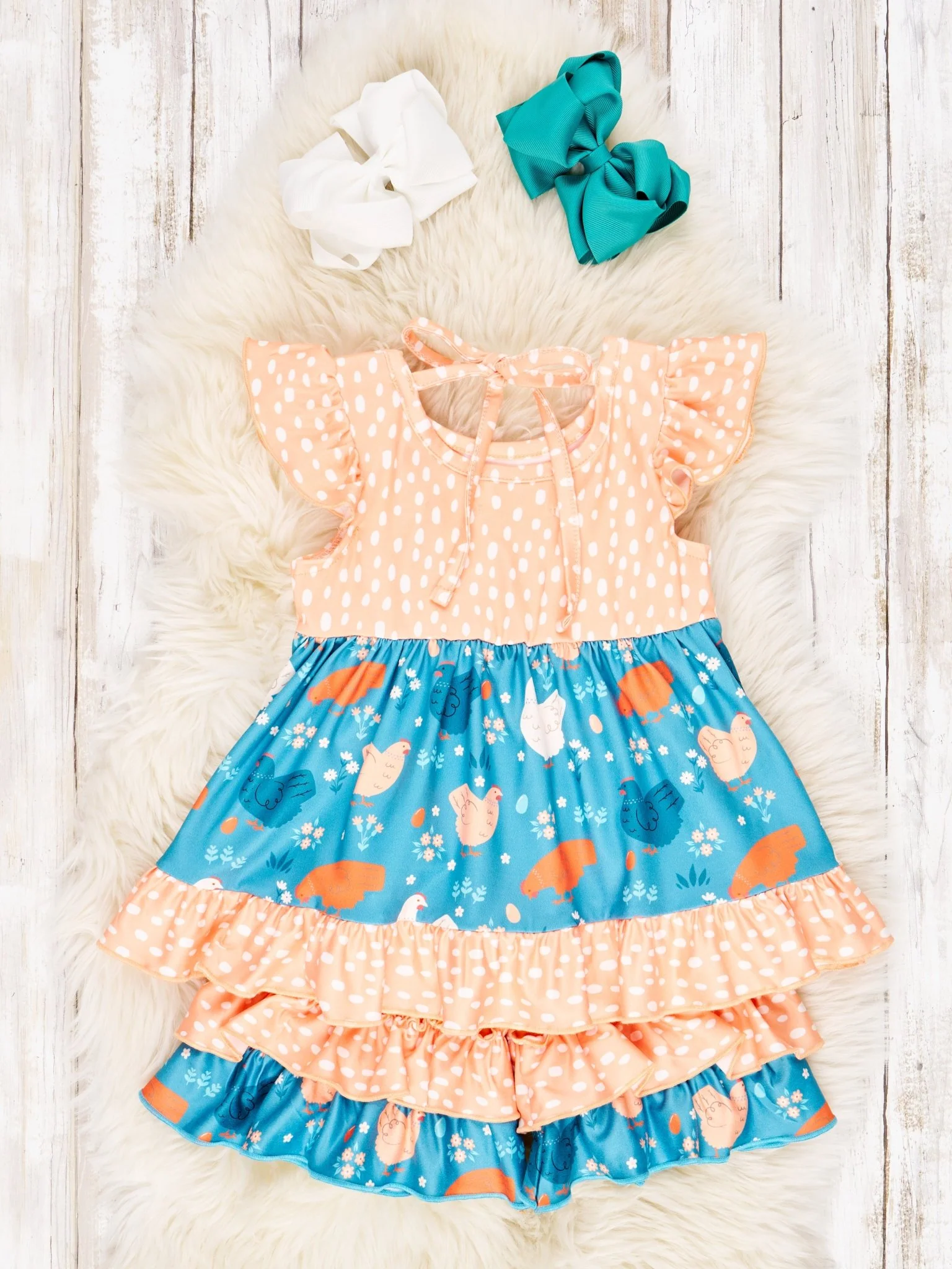 Summer Chicken Ruffle Outfit - Image 3
