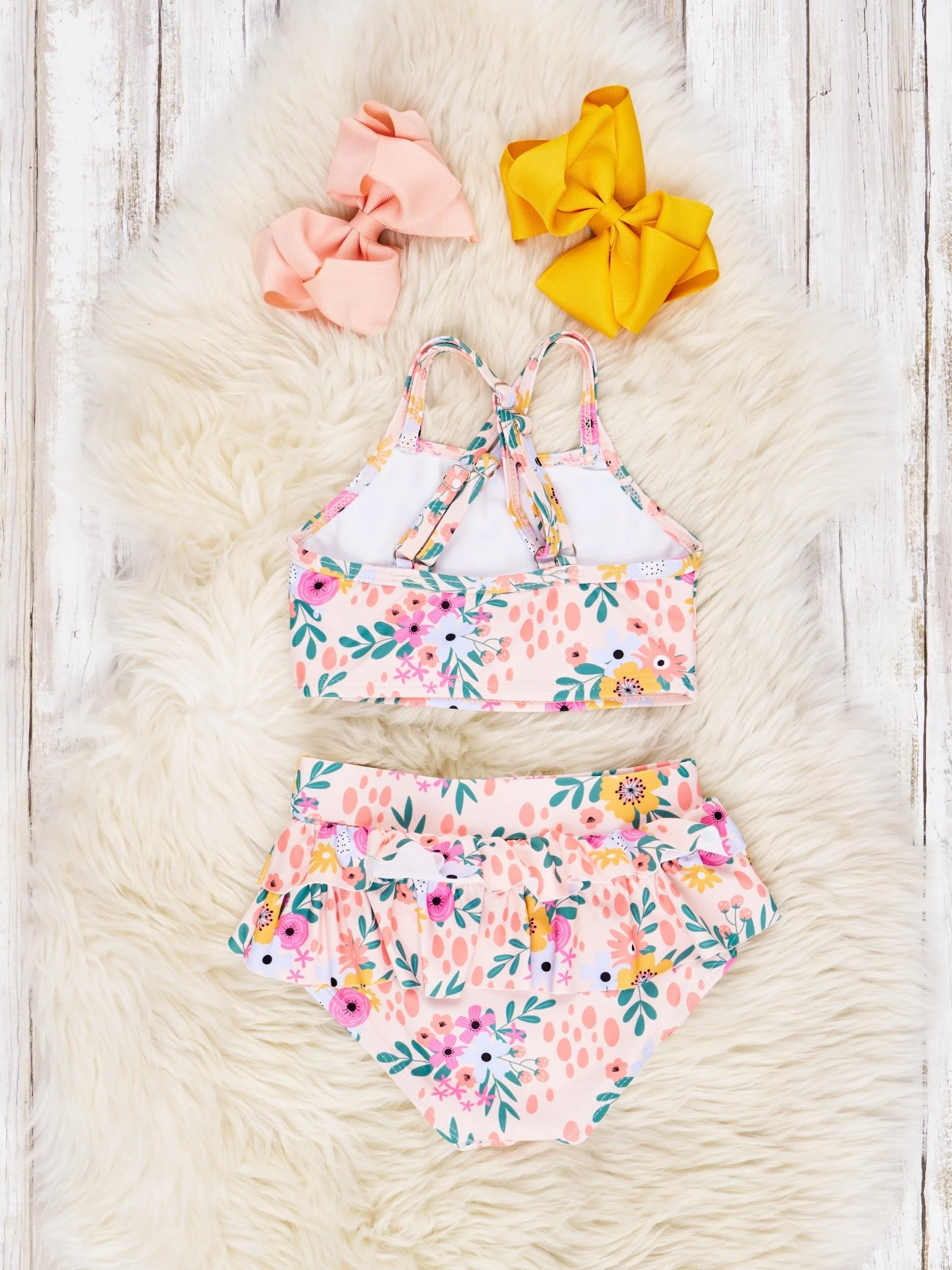 Summer Floral Ruffle Swimsuit - Image 2