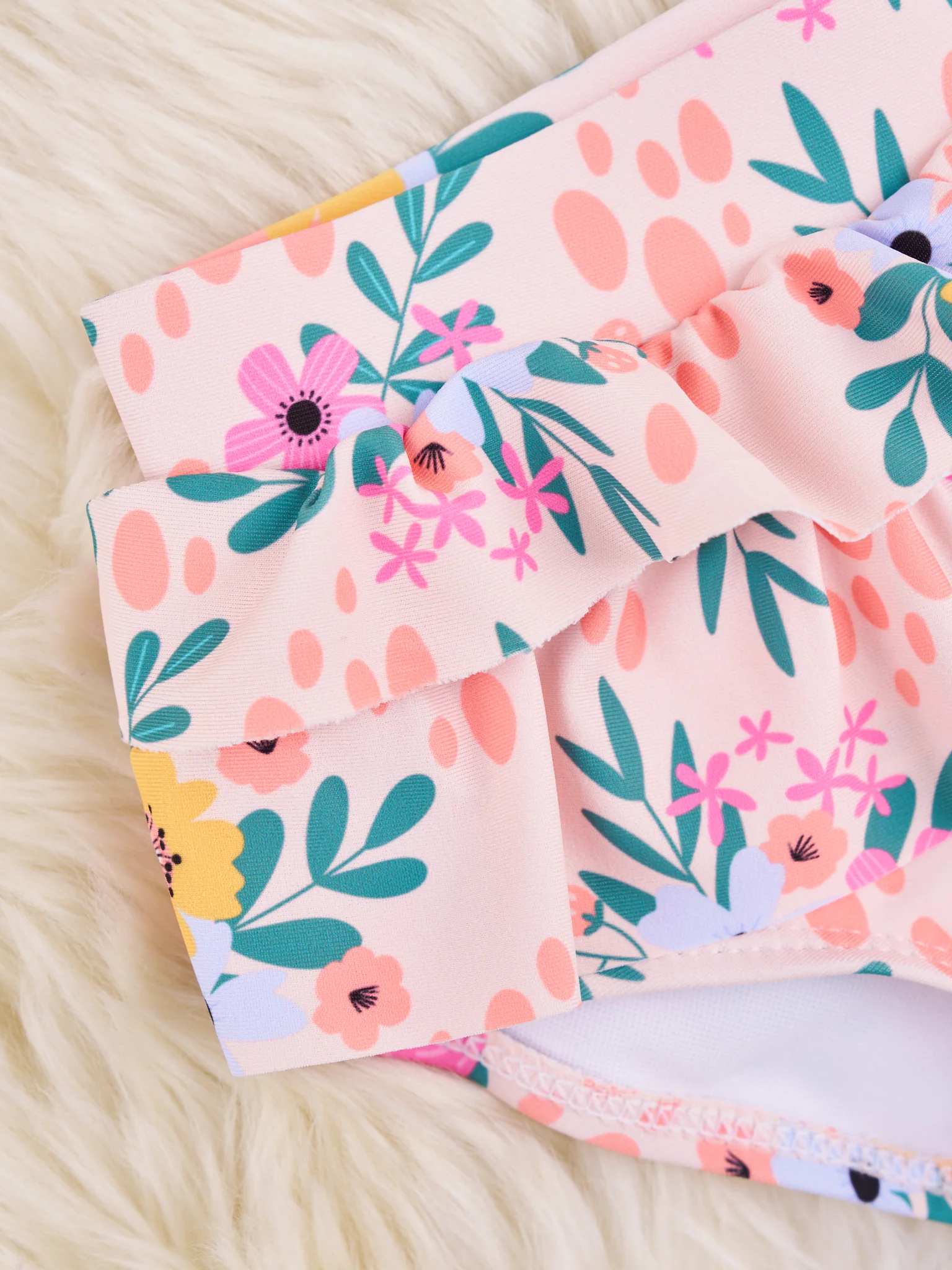 Summer Floral Ruffle Swimsuit - Image 3