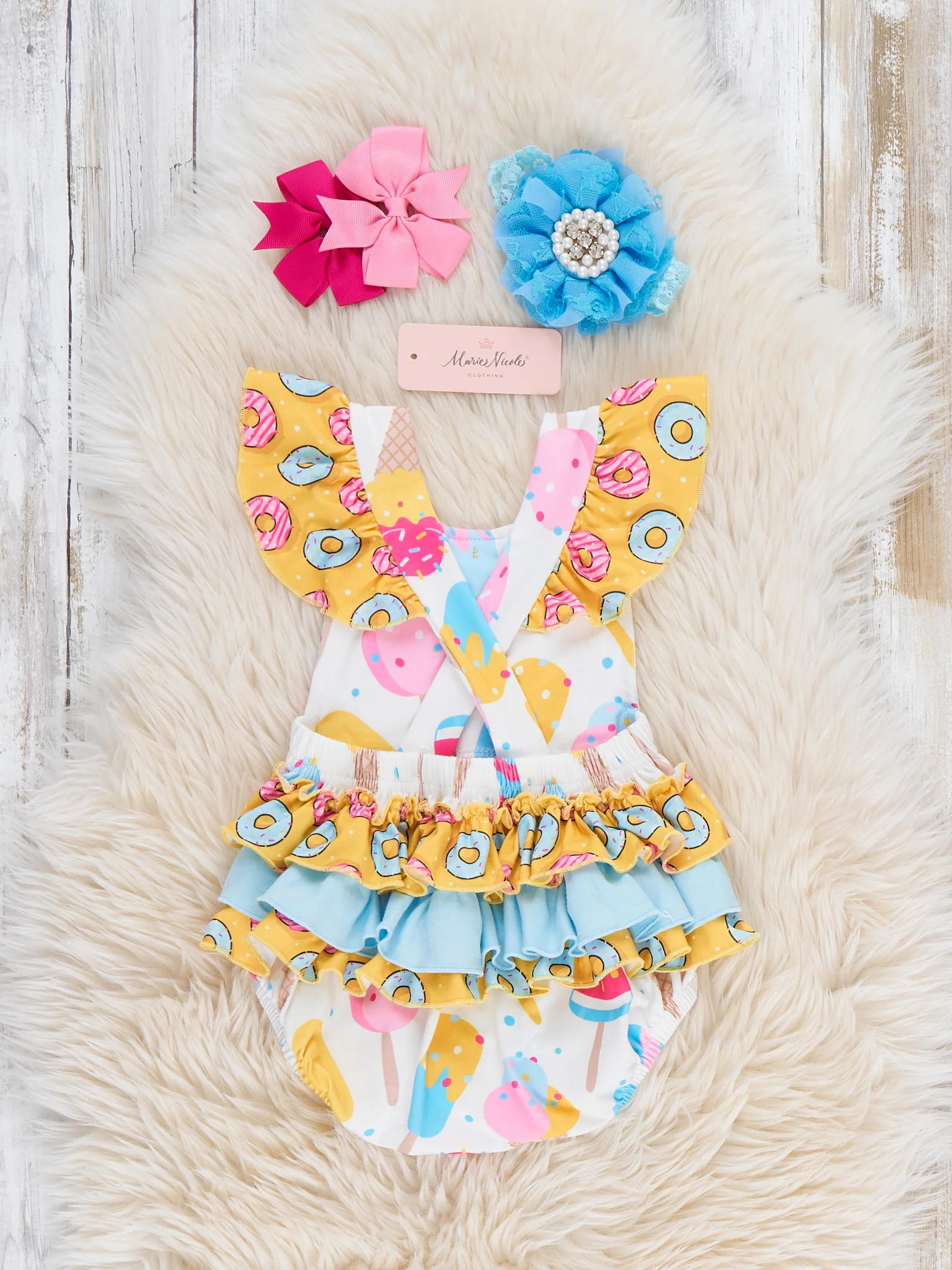 Summer Sweets Ruffle Bubble Romper - Image 3