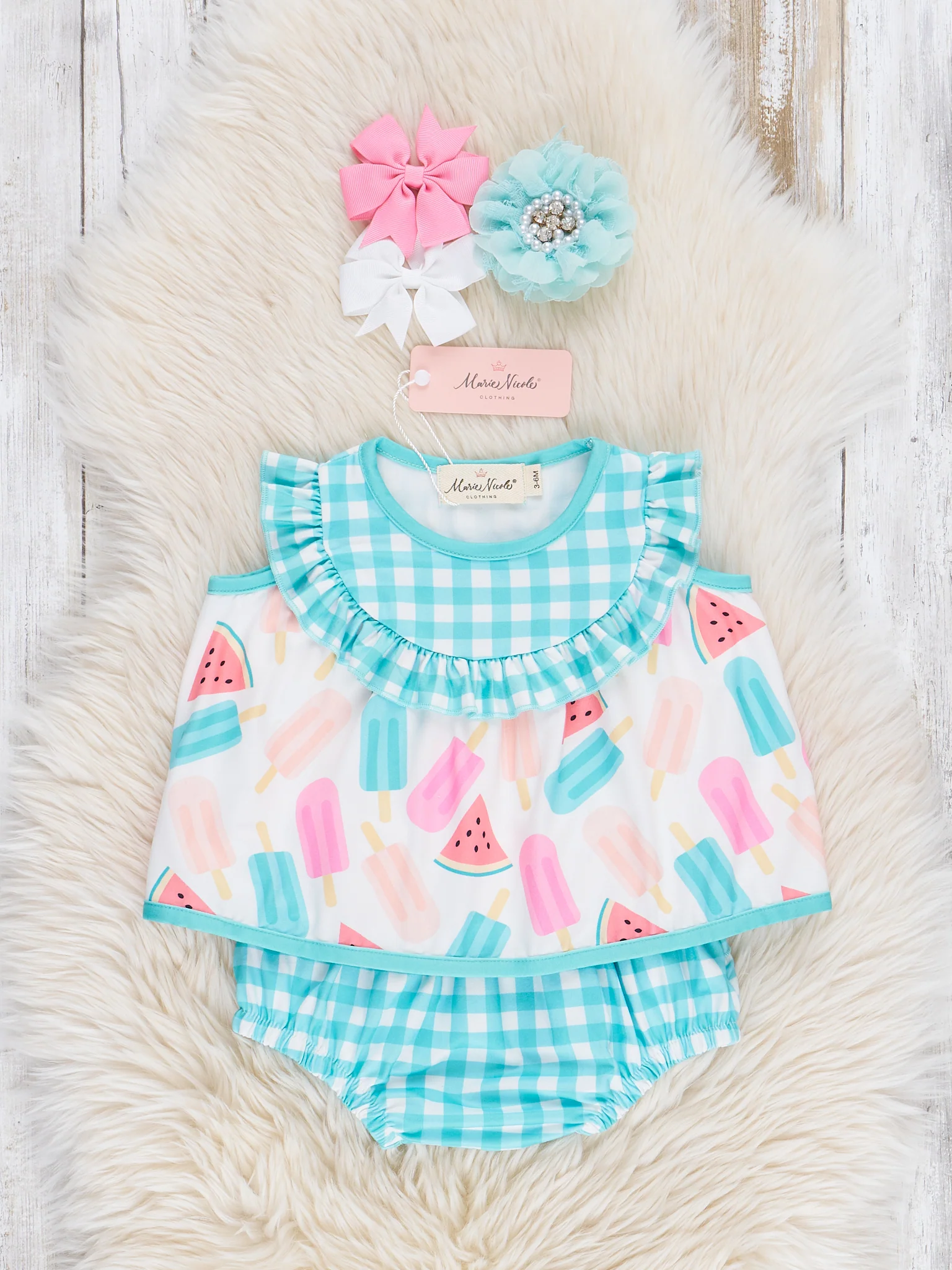 Summer Treats Gingham Bloomers Outfit