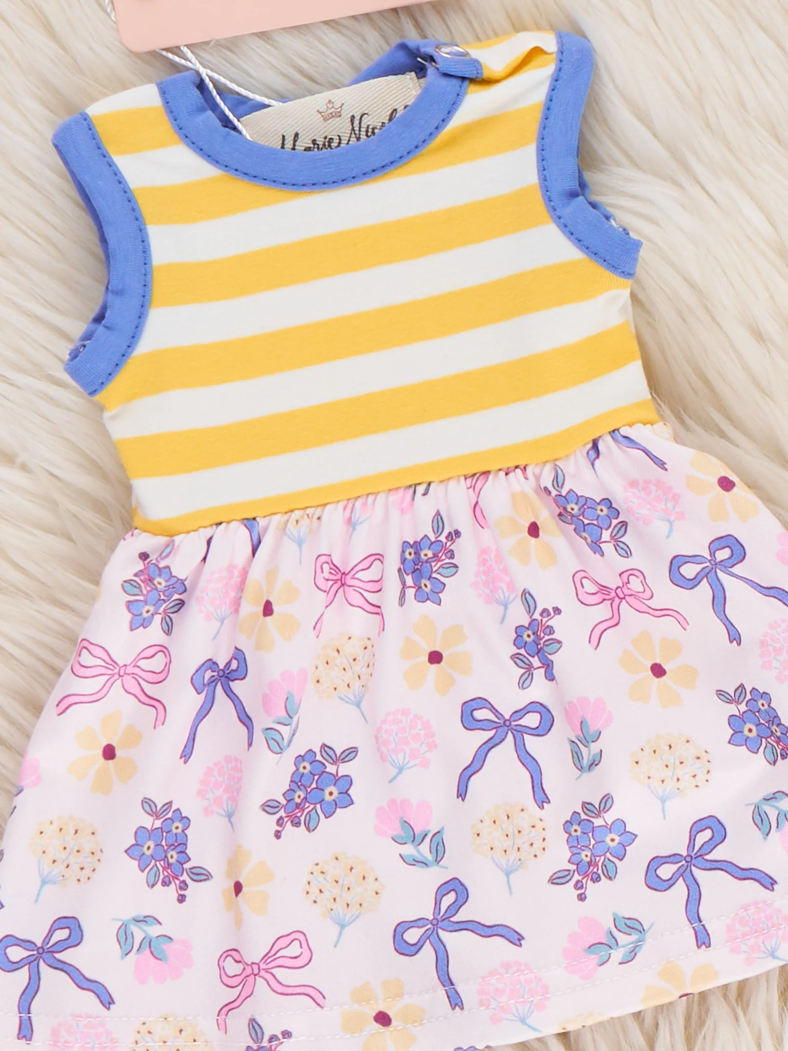 Sunny Striped Floral Ruffle Baby Doll Dress - Image 2