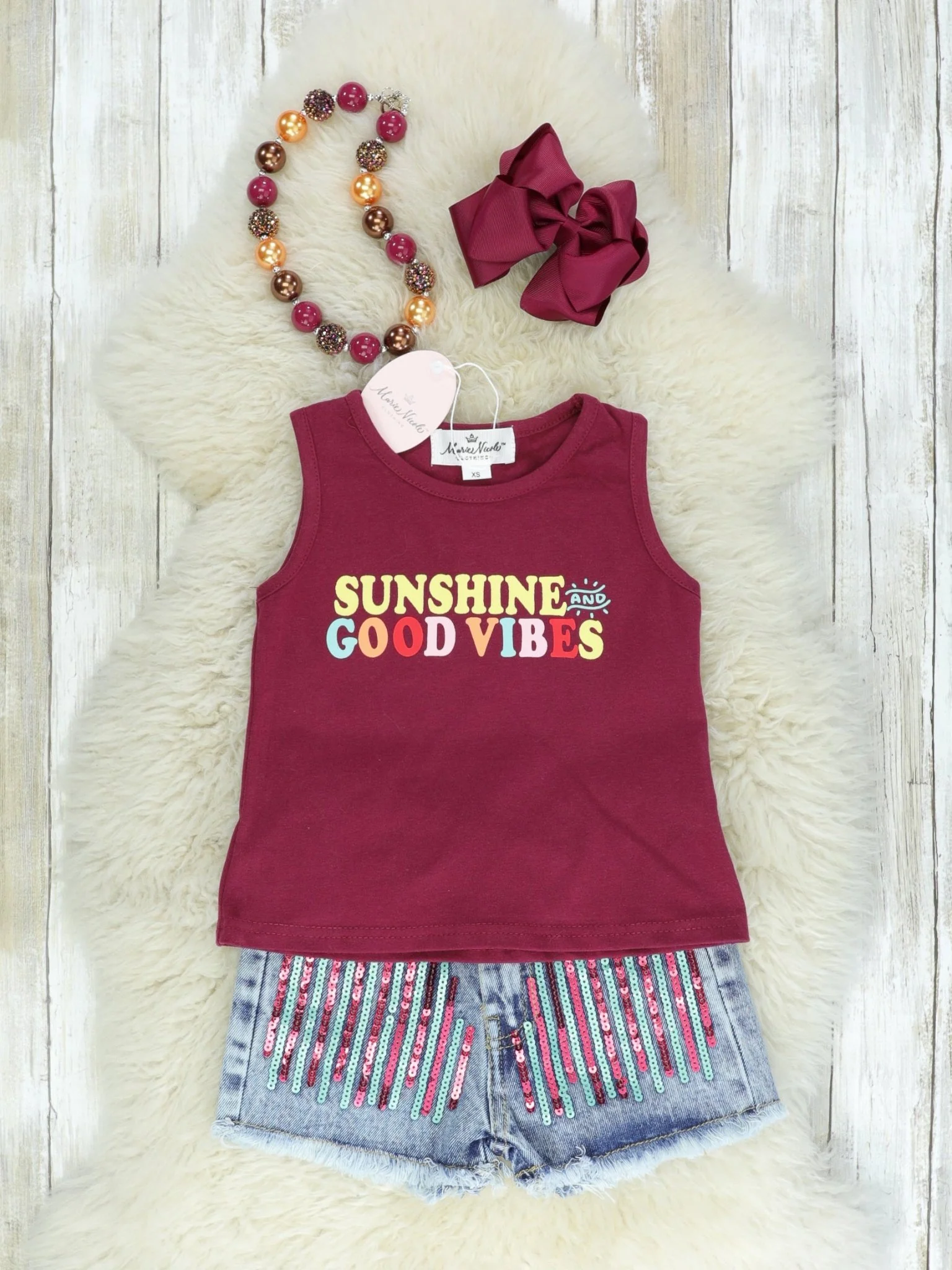 Sunshine & Good Vibes Denim Shorts Outfit