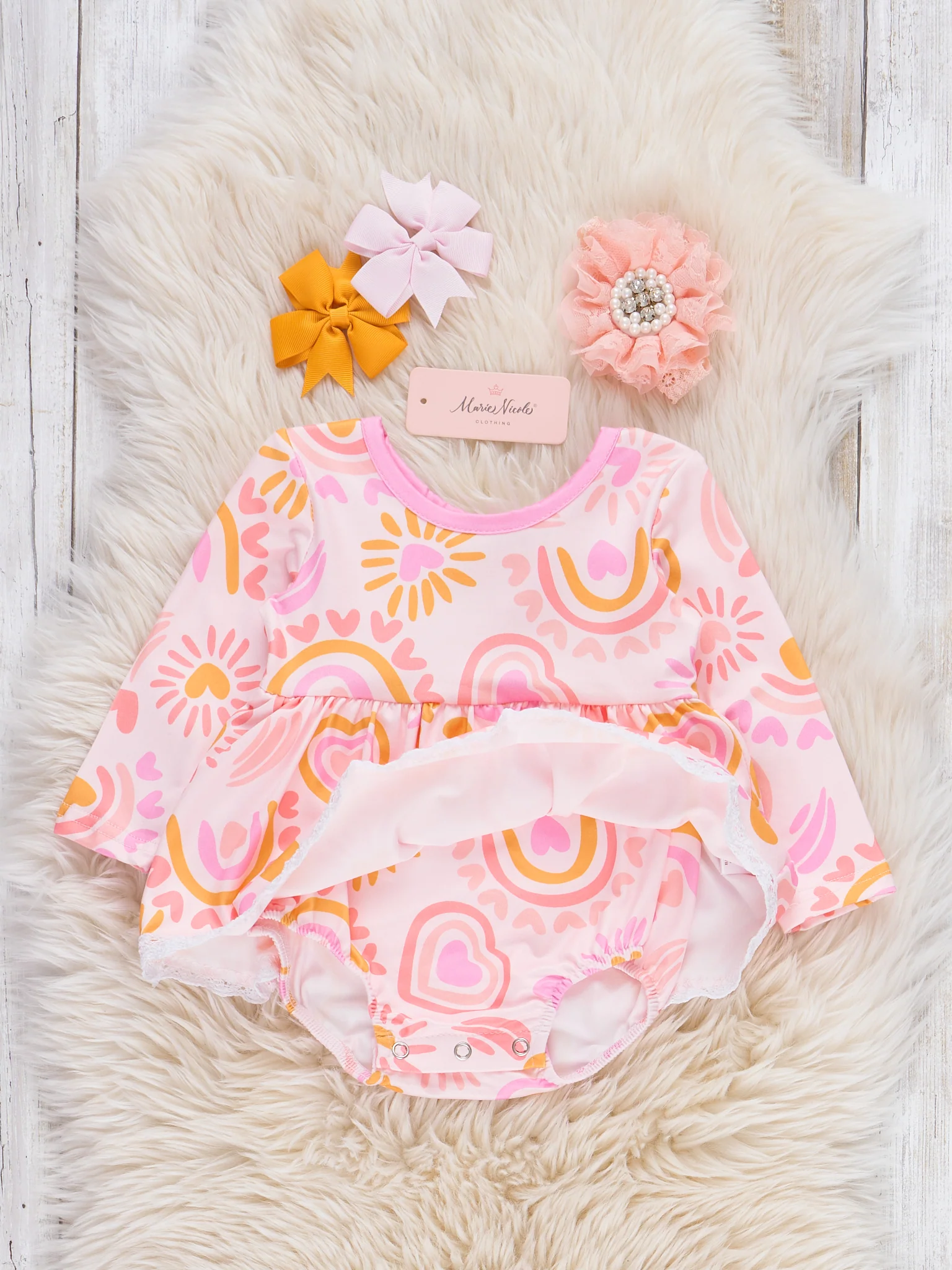 Sunshine Paisley Bubble Romper - Image 3