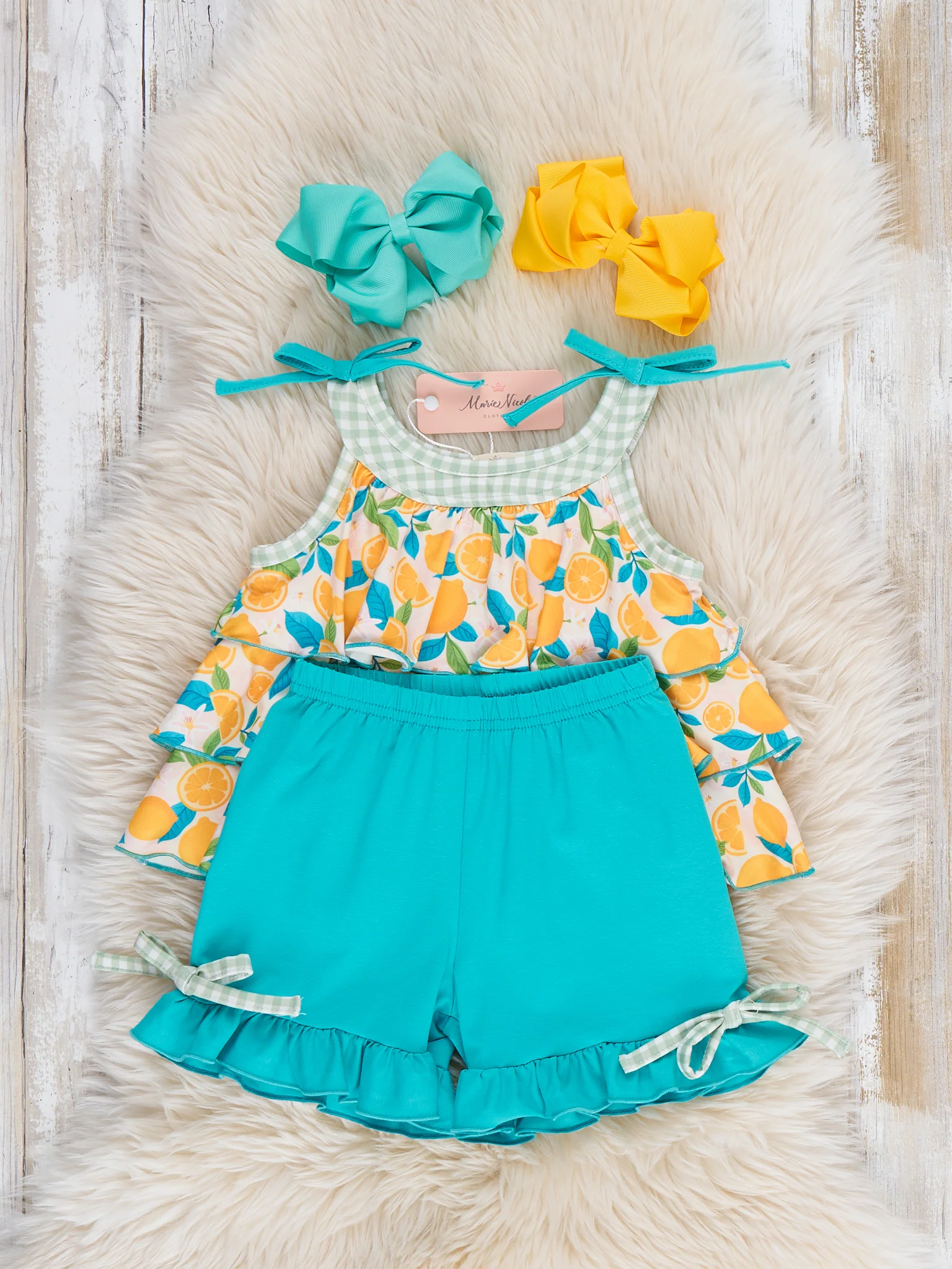 Sweet as Lemon Pie Ruffle Outfit - Image 4