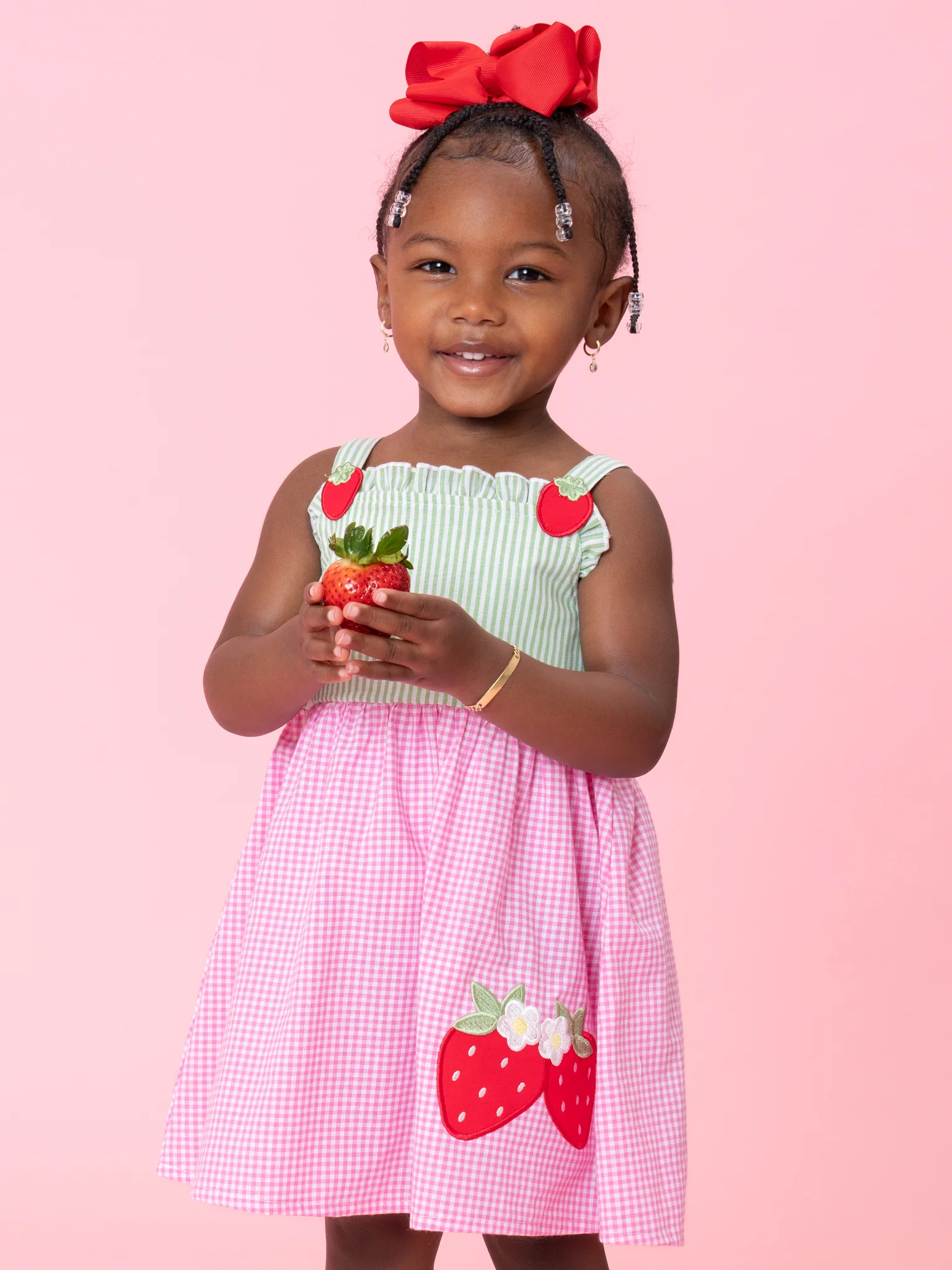 Sweet Berry Duo Embroidered 100% Cotton Dress