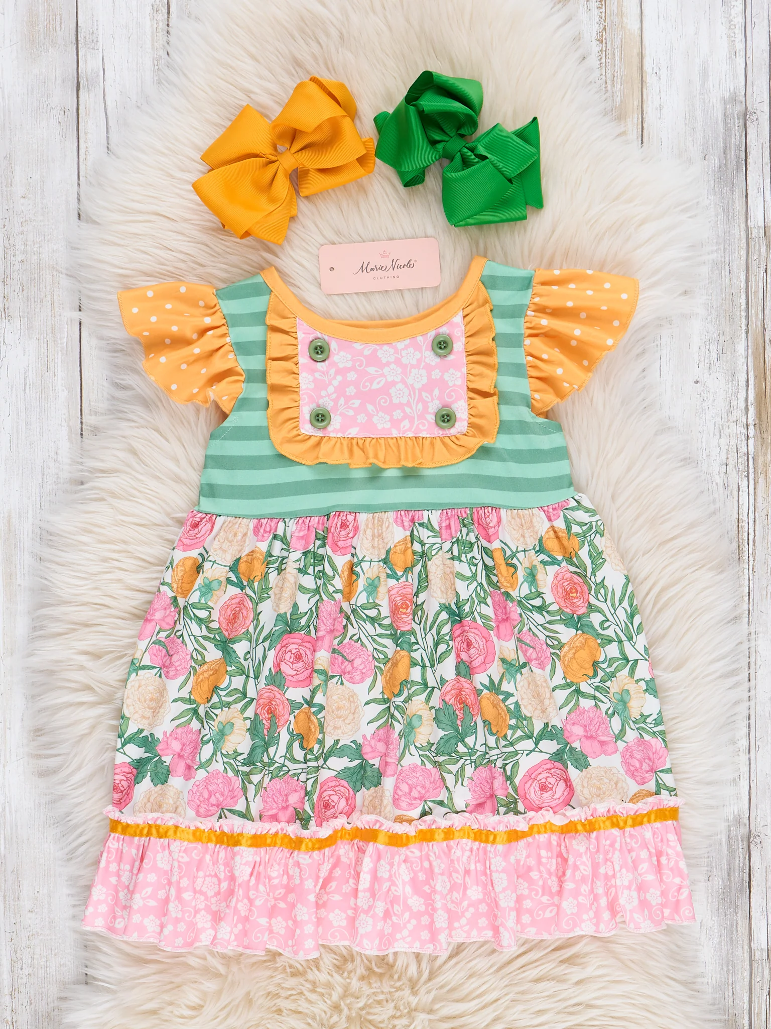 Sweet Blooms Floral Ruffle Dress - Roses - Image 2