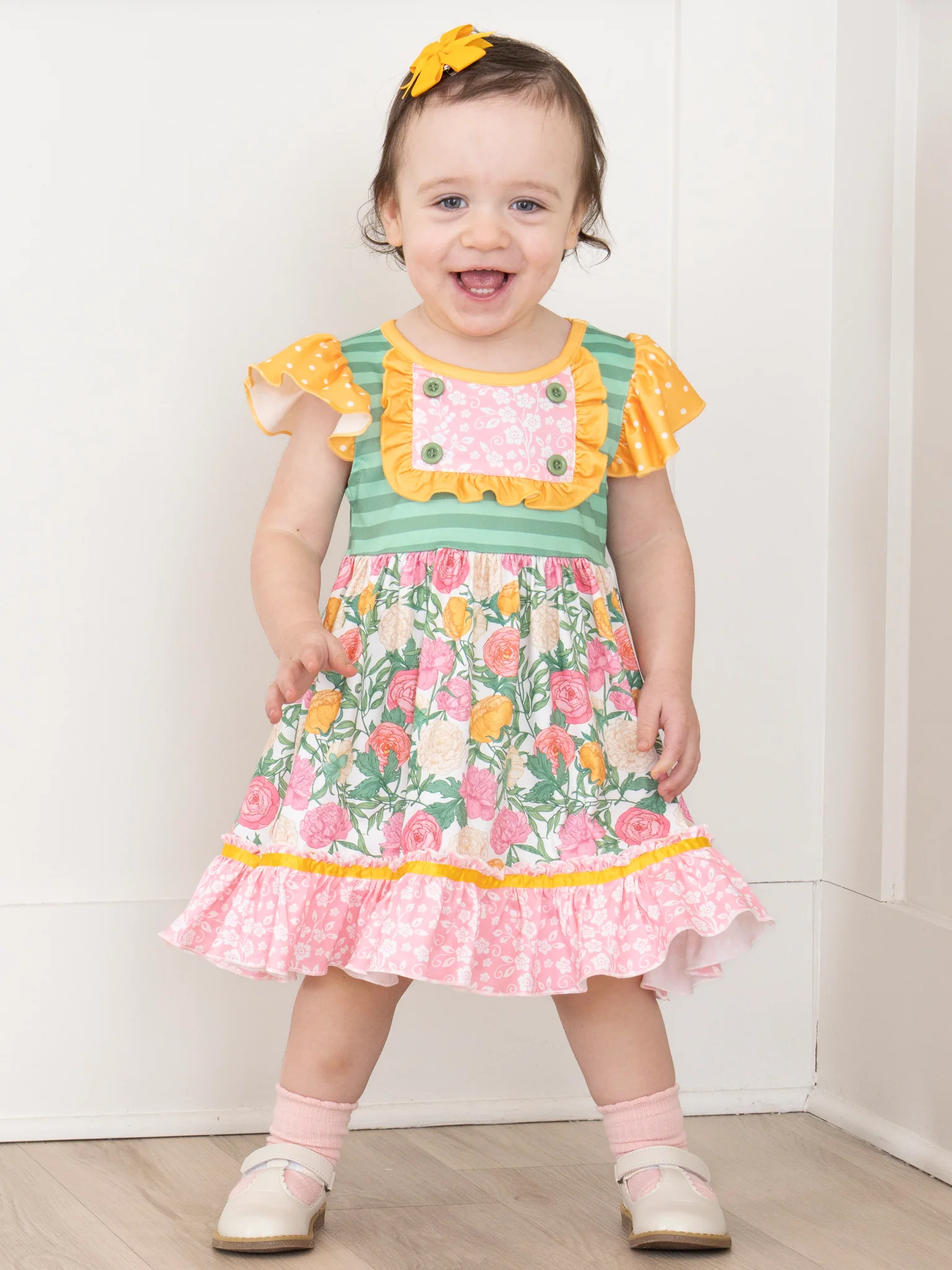 Sweet Blooms Floral Ruffle Dress - Roses - Image 3