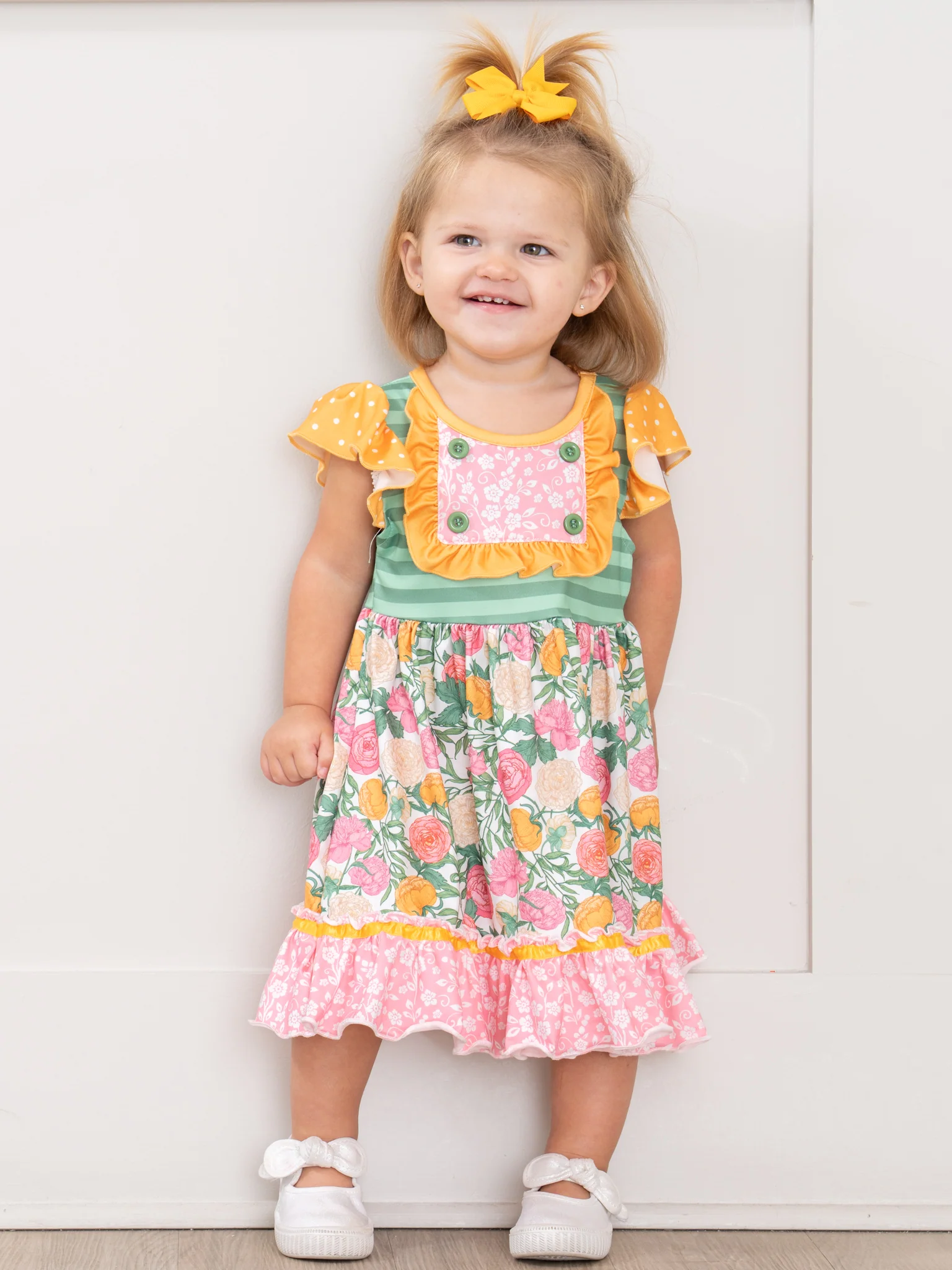 Sweet Blooms Floral Ruffle Dress - Roses - Image 4
