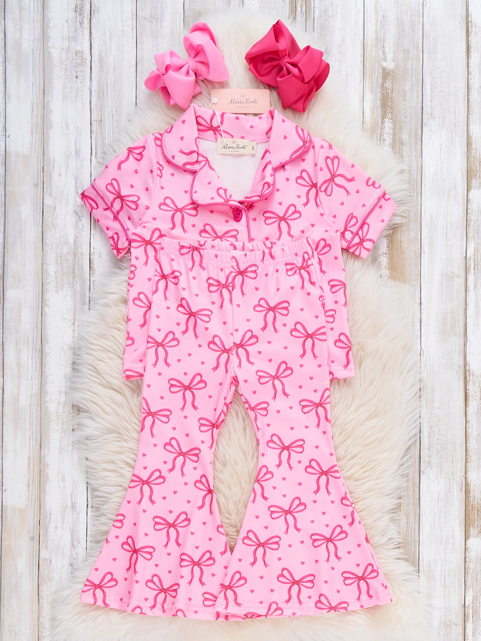 Sweet Bow Dreams Bell Bottom Pajamas - Image 4