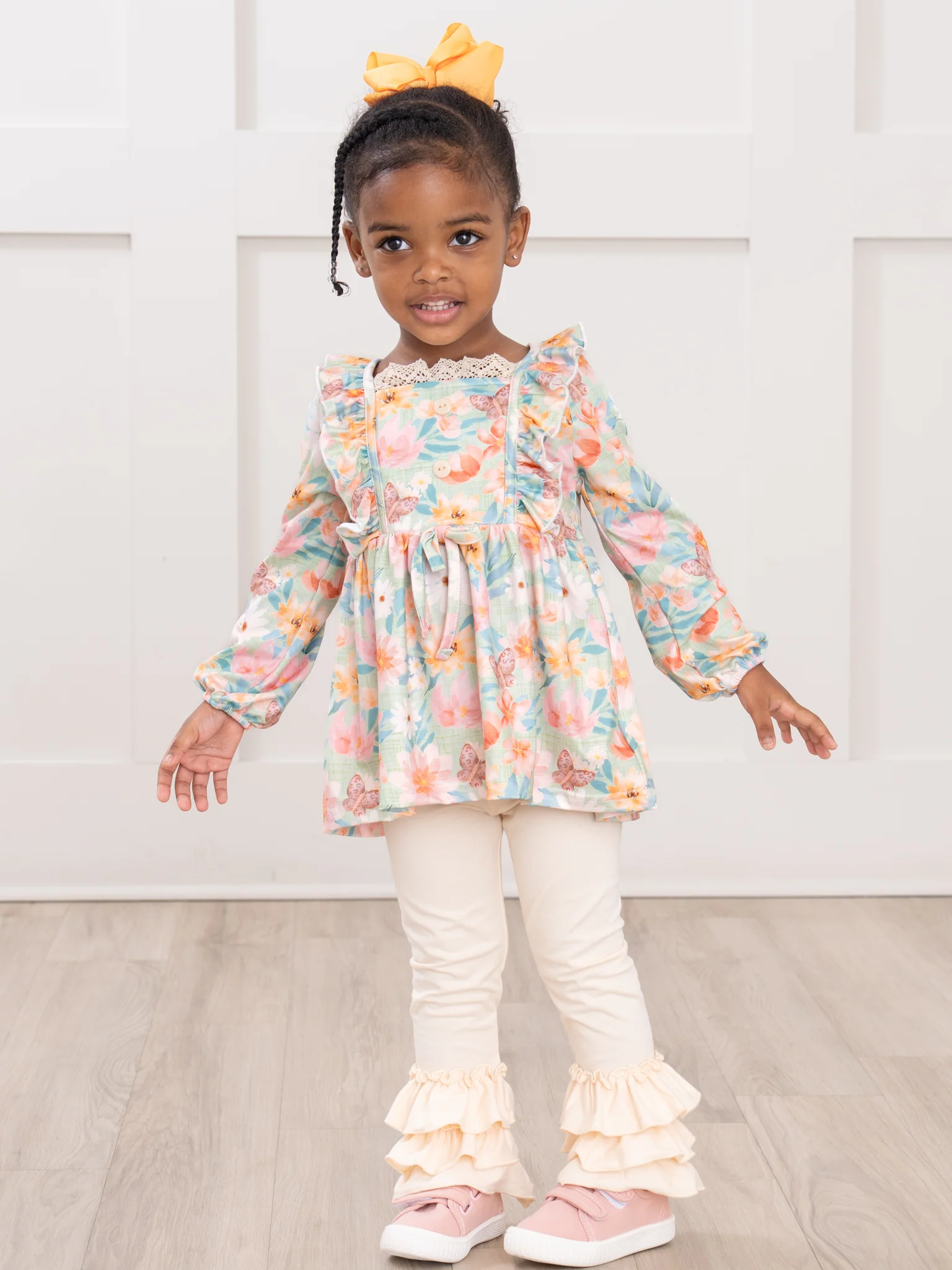 Sweet Butterfly Garden Ruffle Outfit - Image 4
