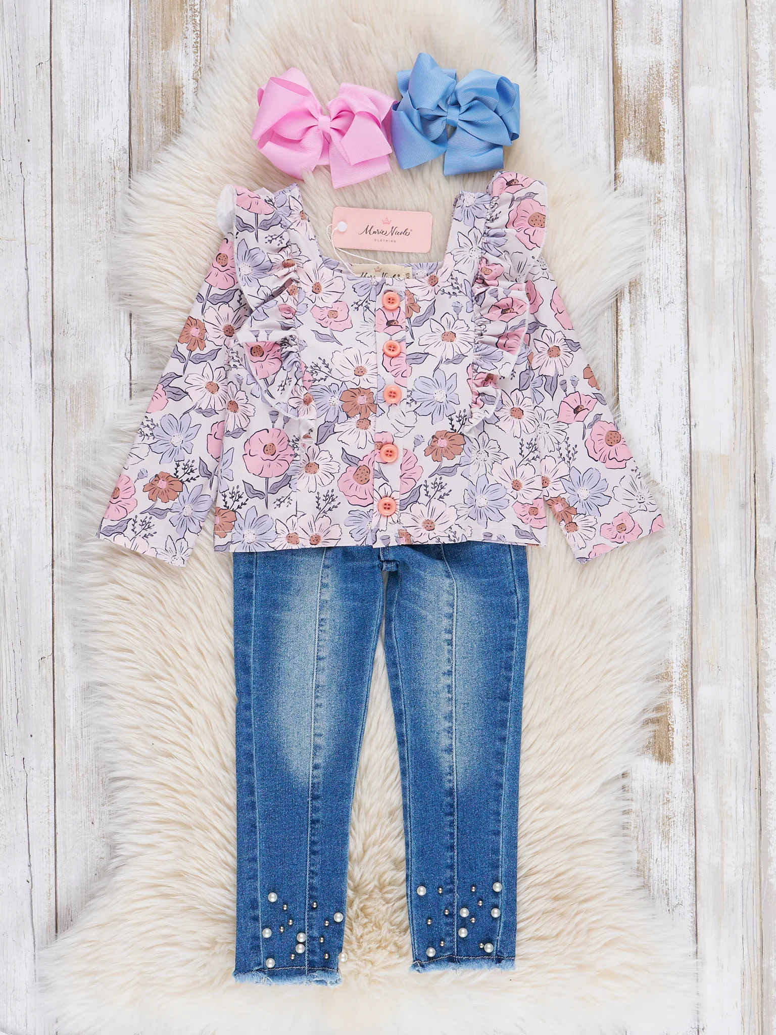 Sweet Rosegarden Denim Outfit