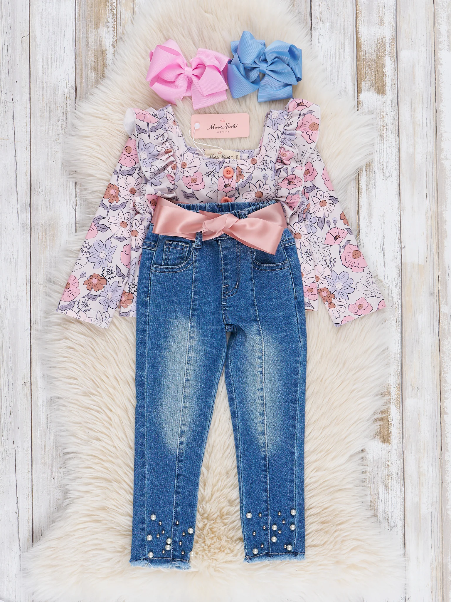Sweet Rosegarden Denim Outfit - Image 2