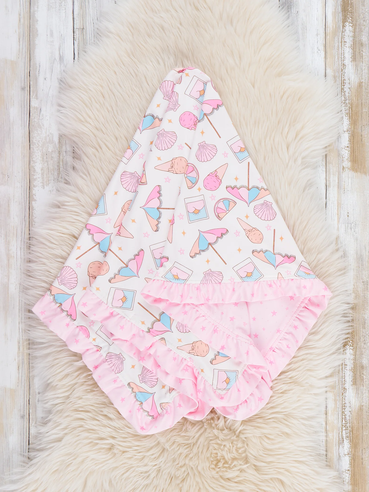 Sweet Scoop Ruffle Blanket