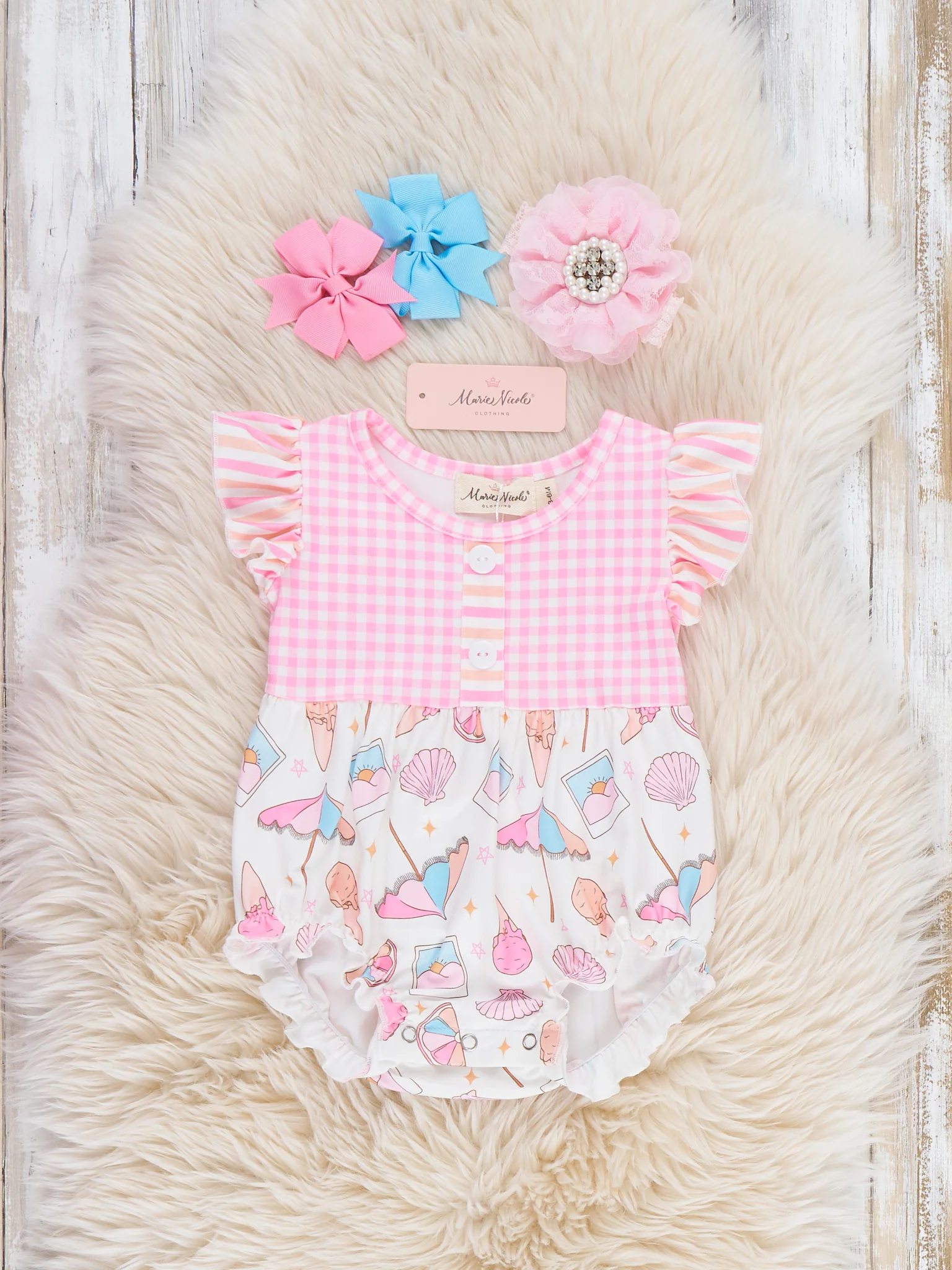 Sweet Scoop Ruffle Bubble Romper