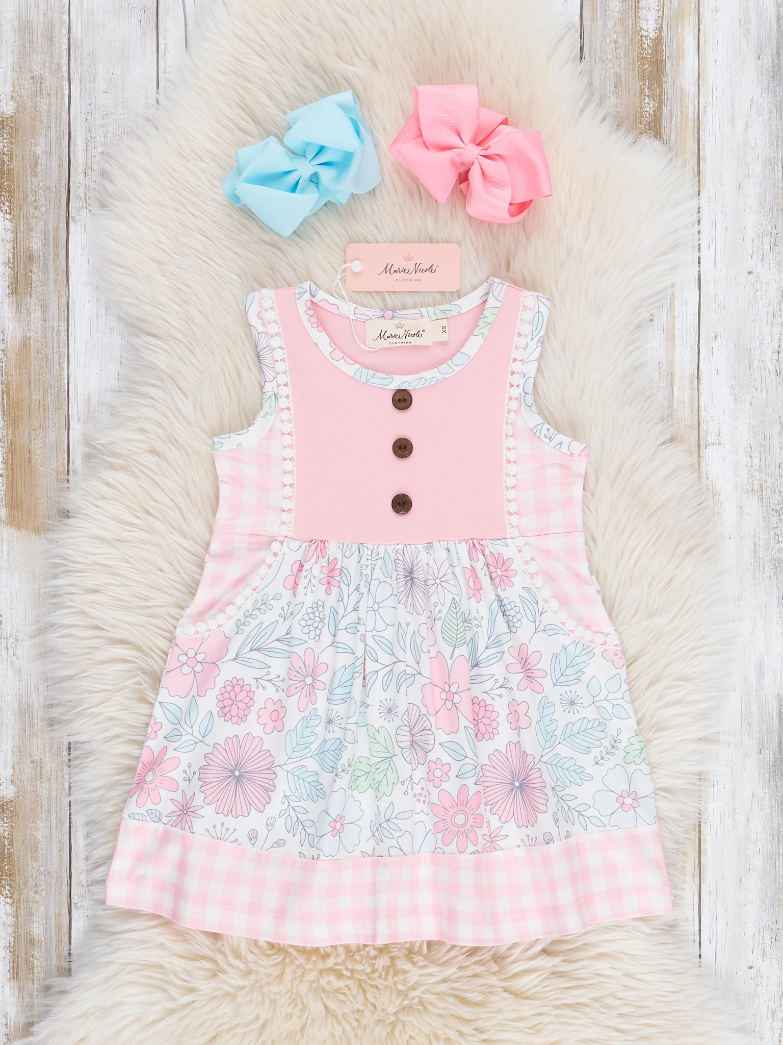 Sweet Wildflowers Gingham Dress - Image 2