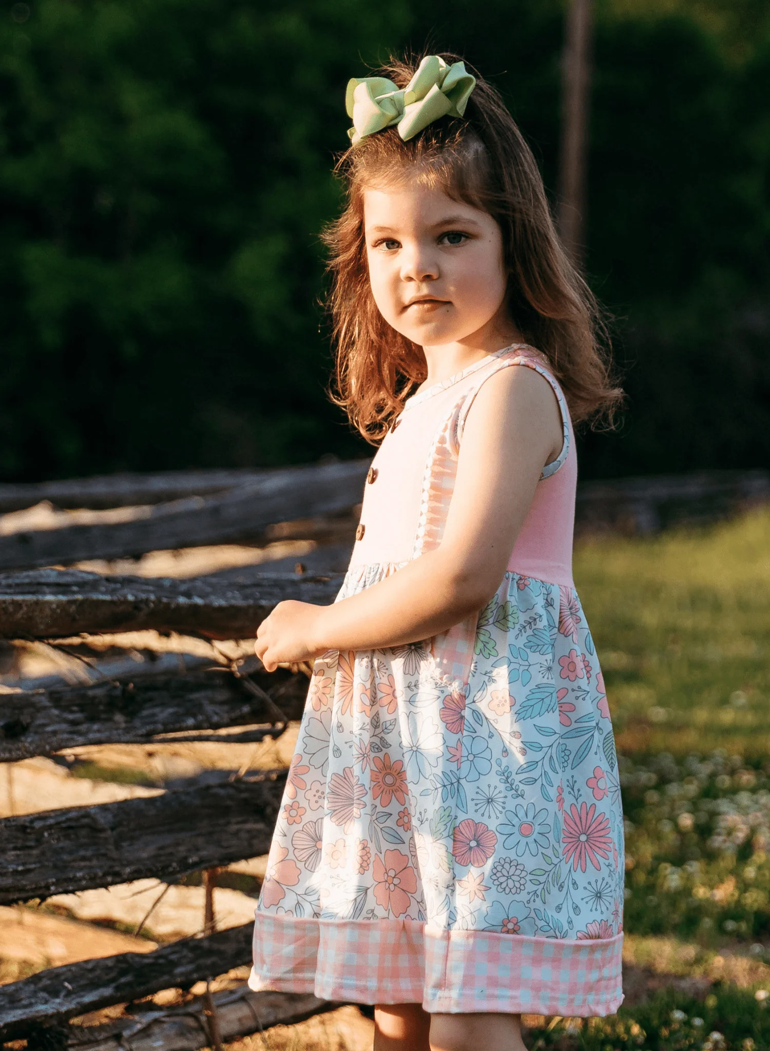 Sweet Wildflowers Gingham Dress - Image 3