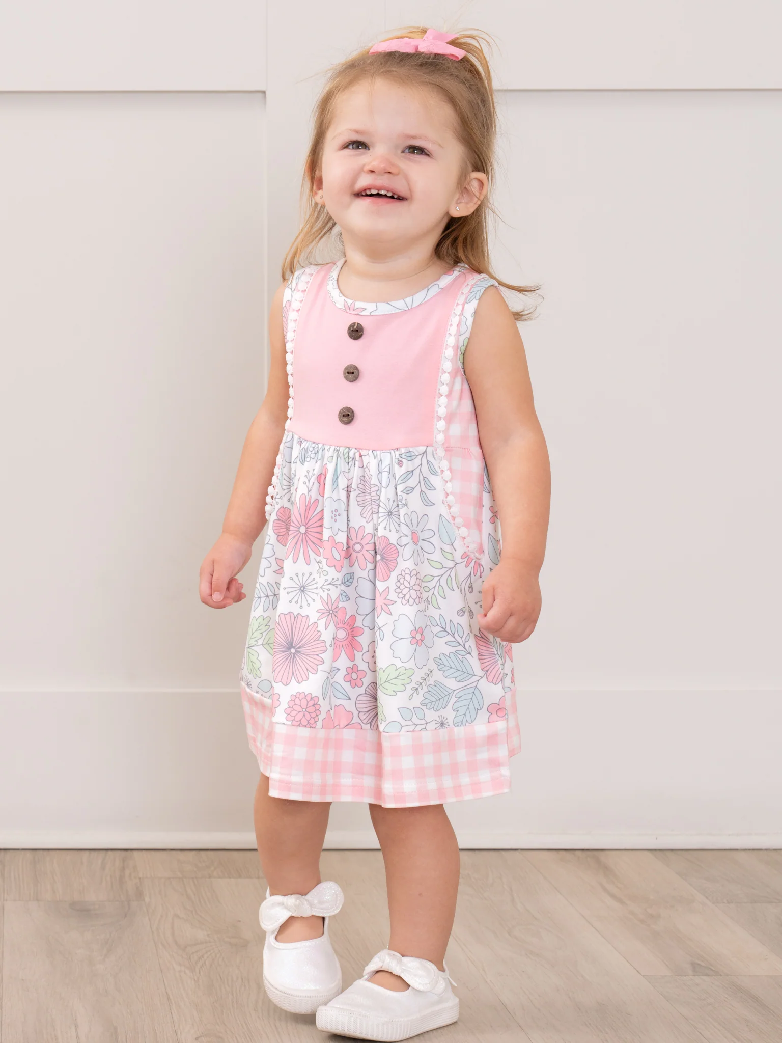 Sweet Wildflowers Gingham Dress - Image 4