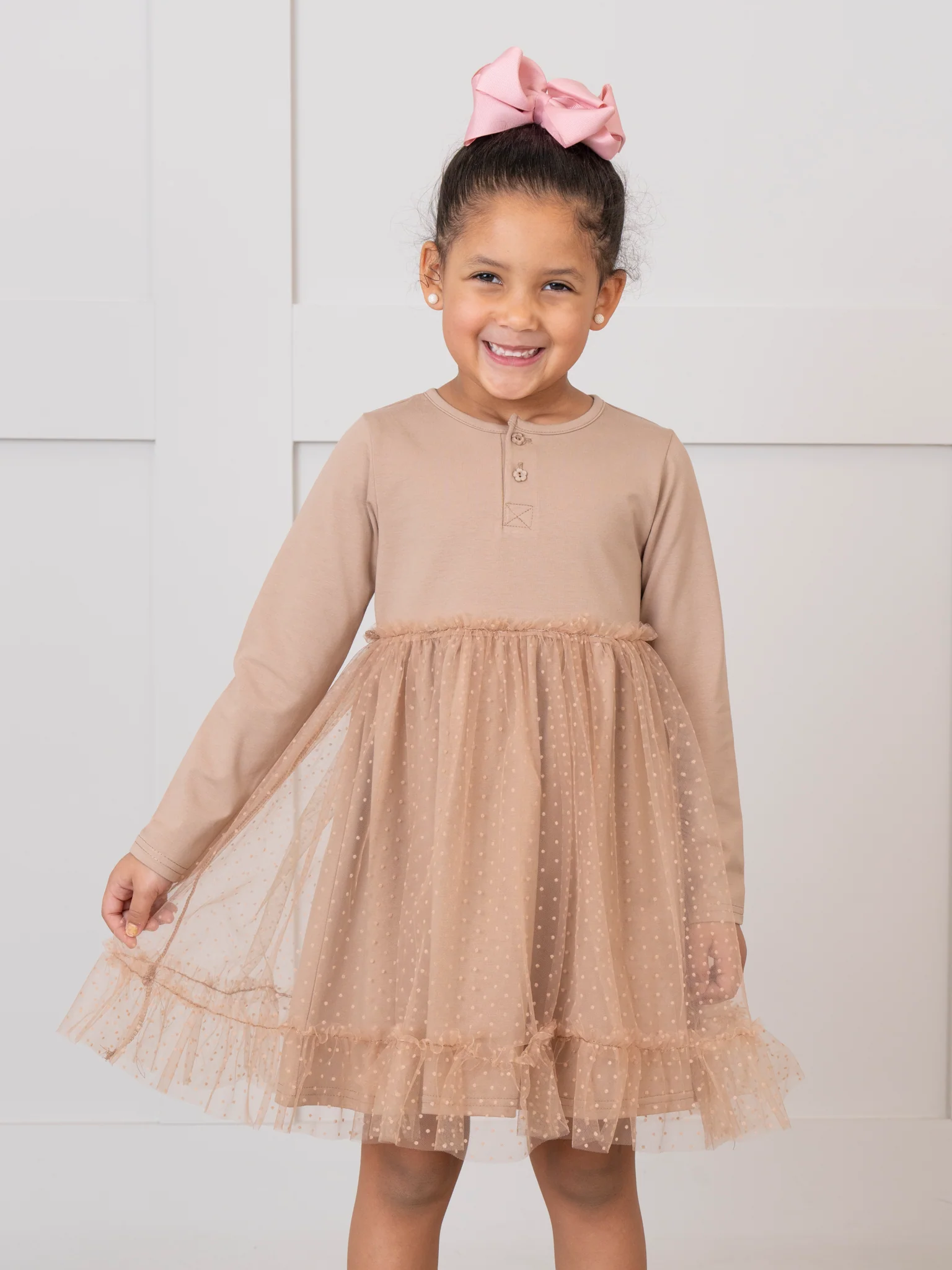 Swiss Dot Overlay Tulle Dress - Image 4