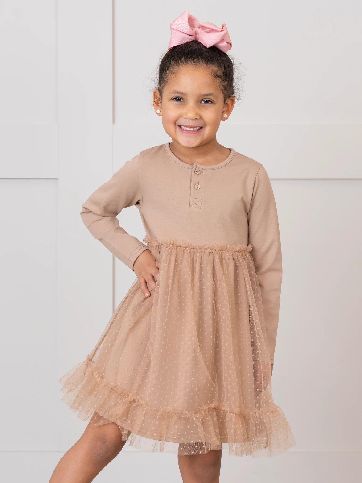 Swiss Dot Overlay Tulle Dress - Image 5