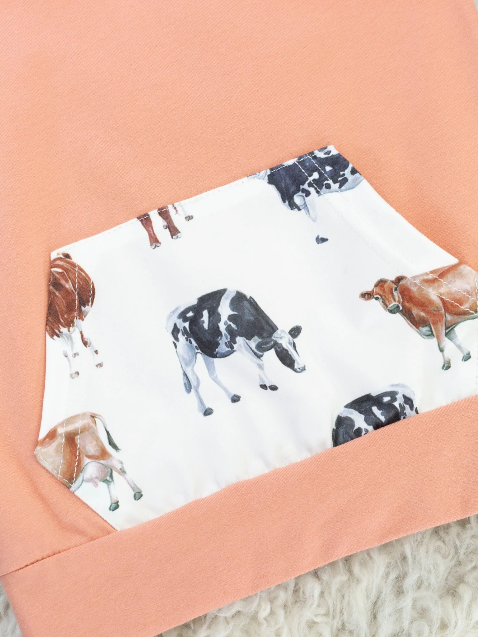 Tan Cow Hoodie Outfit - Image 3