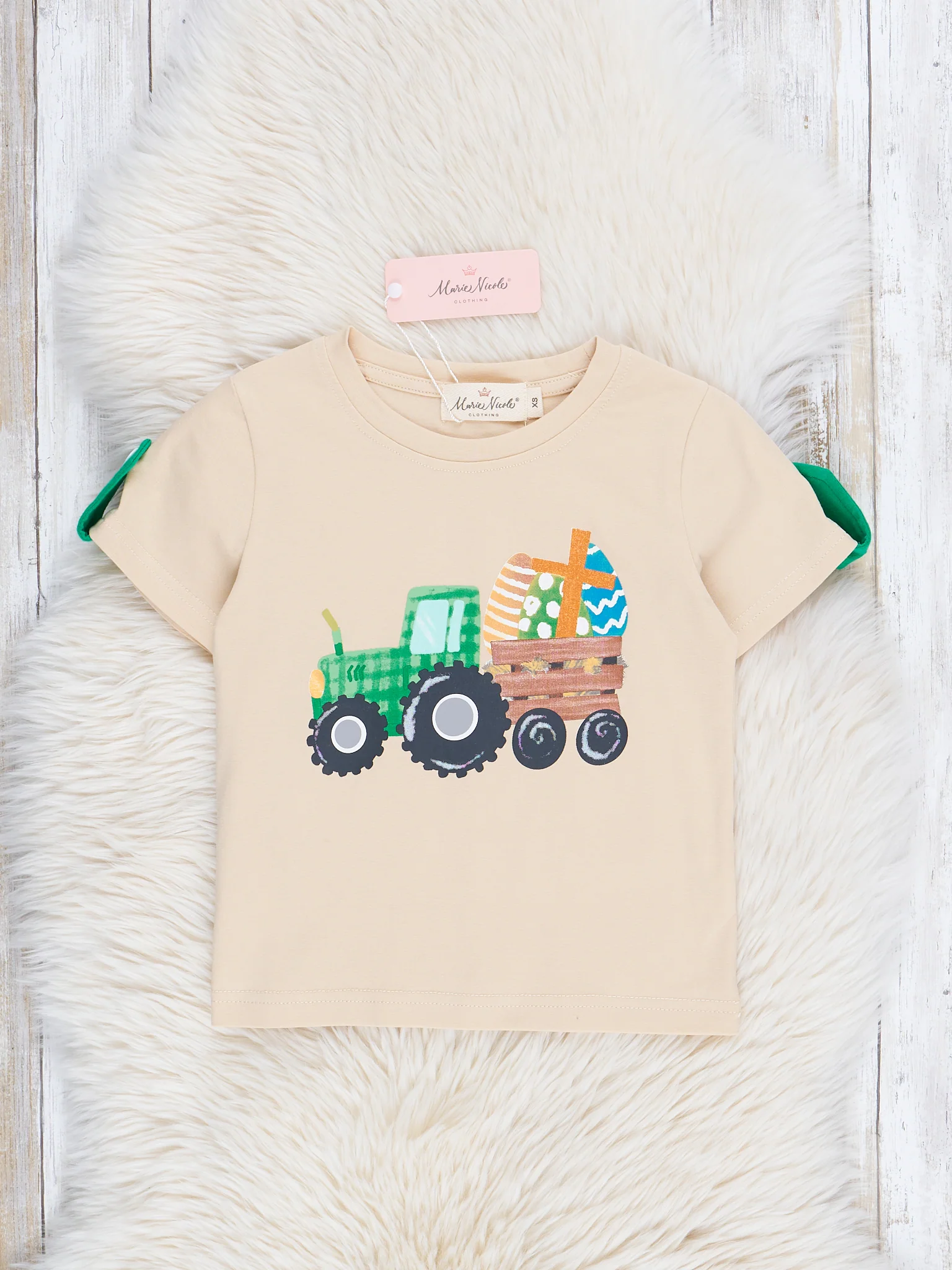 Tan Easter Tractor Shirt - Image 2