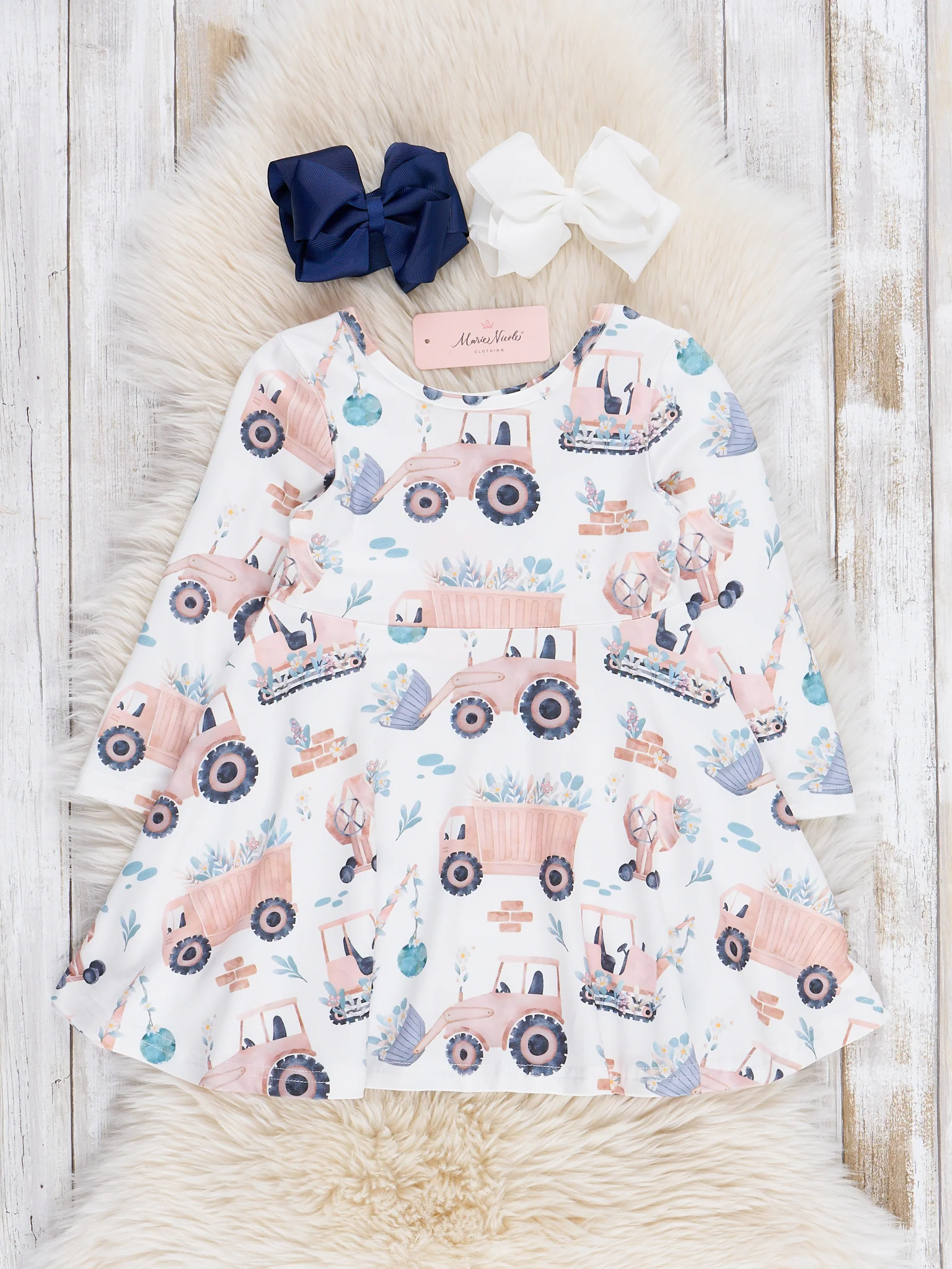Tan Farm Day Swing Dress