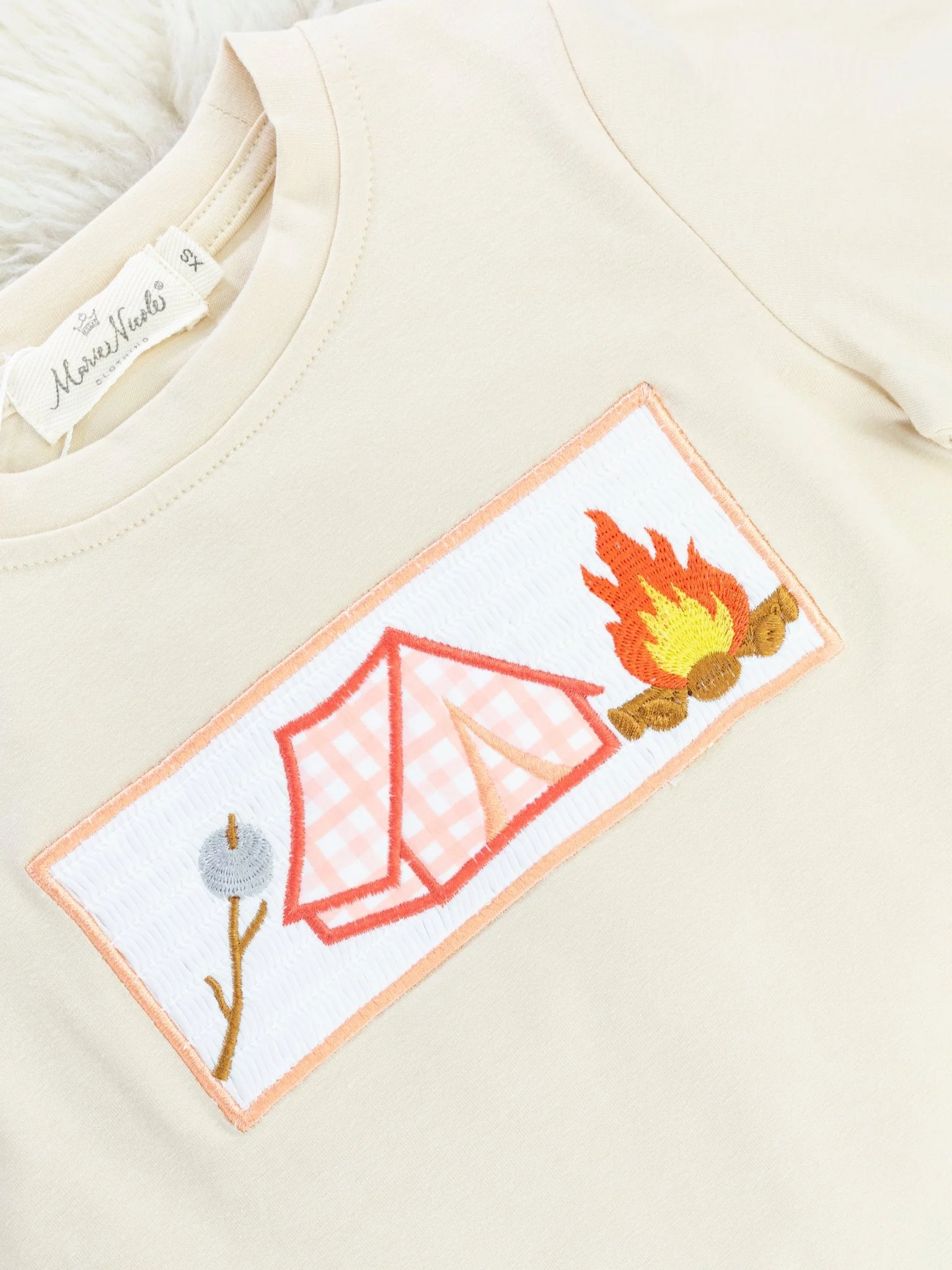 Tan Smocked Camping Outfit - Image 3