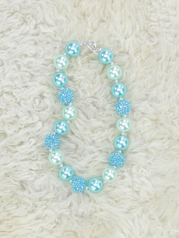 Teal Mint Bubblegum Necklace