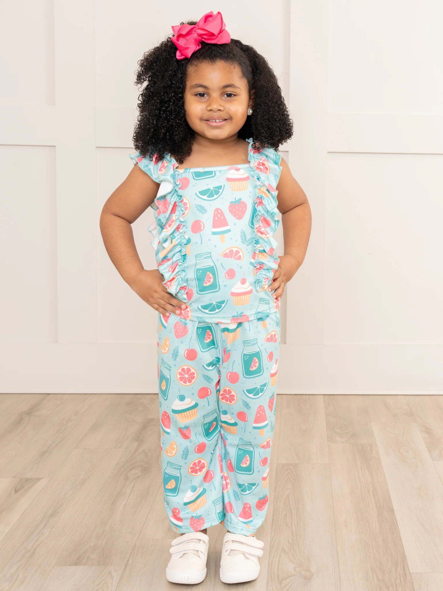 Teal Summer Treats Ruffle Outfit - Image 2