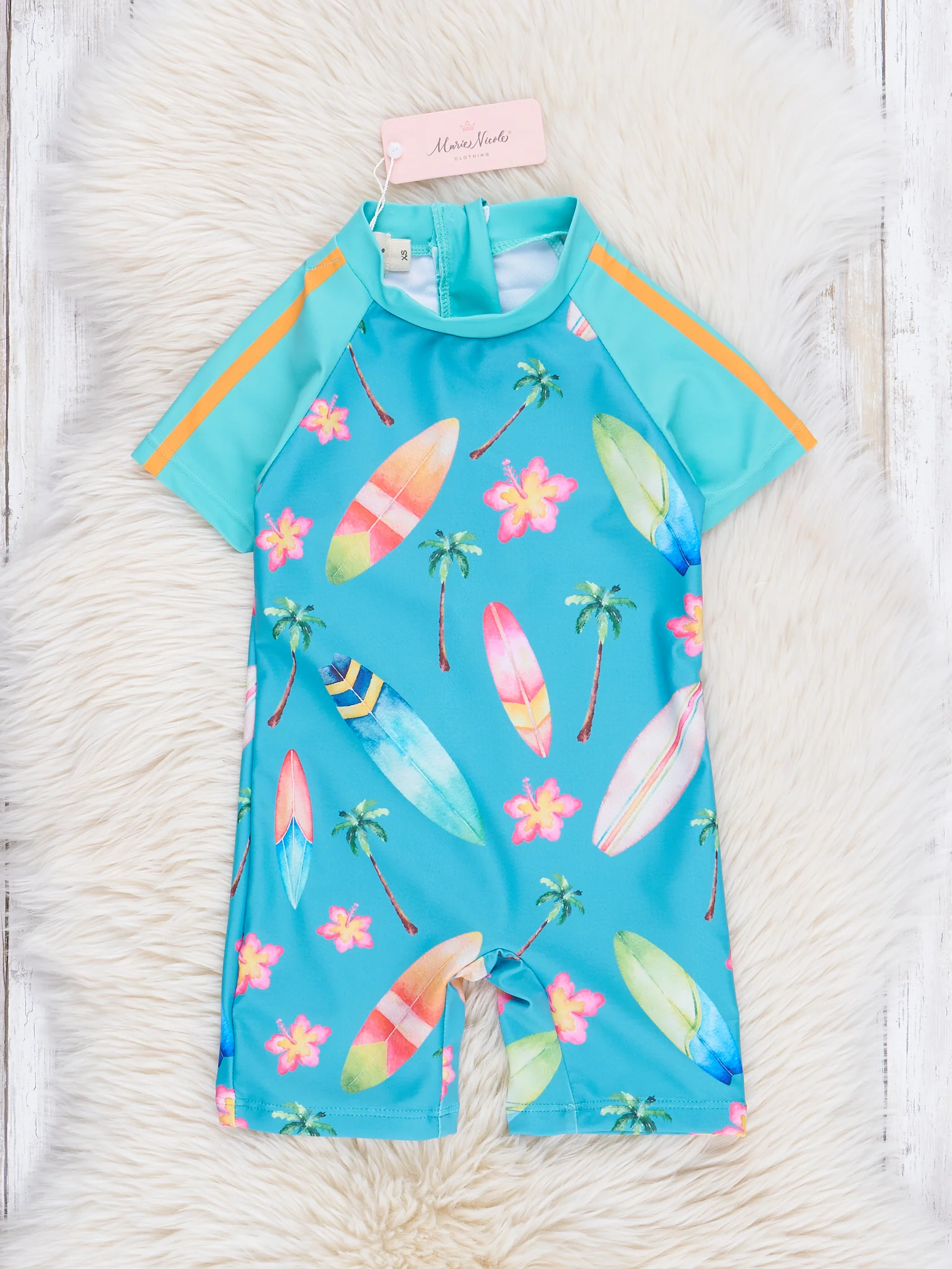 Teal Surf's Up Rashguard