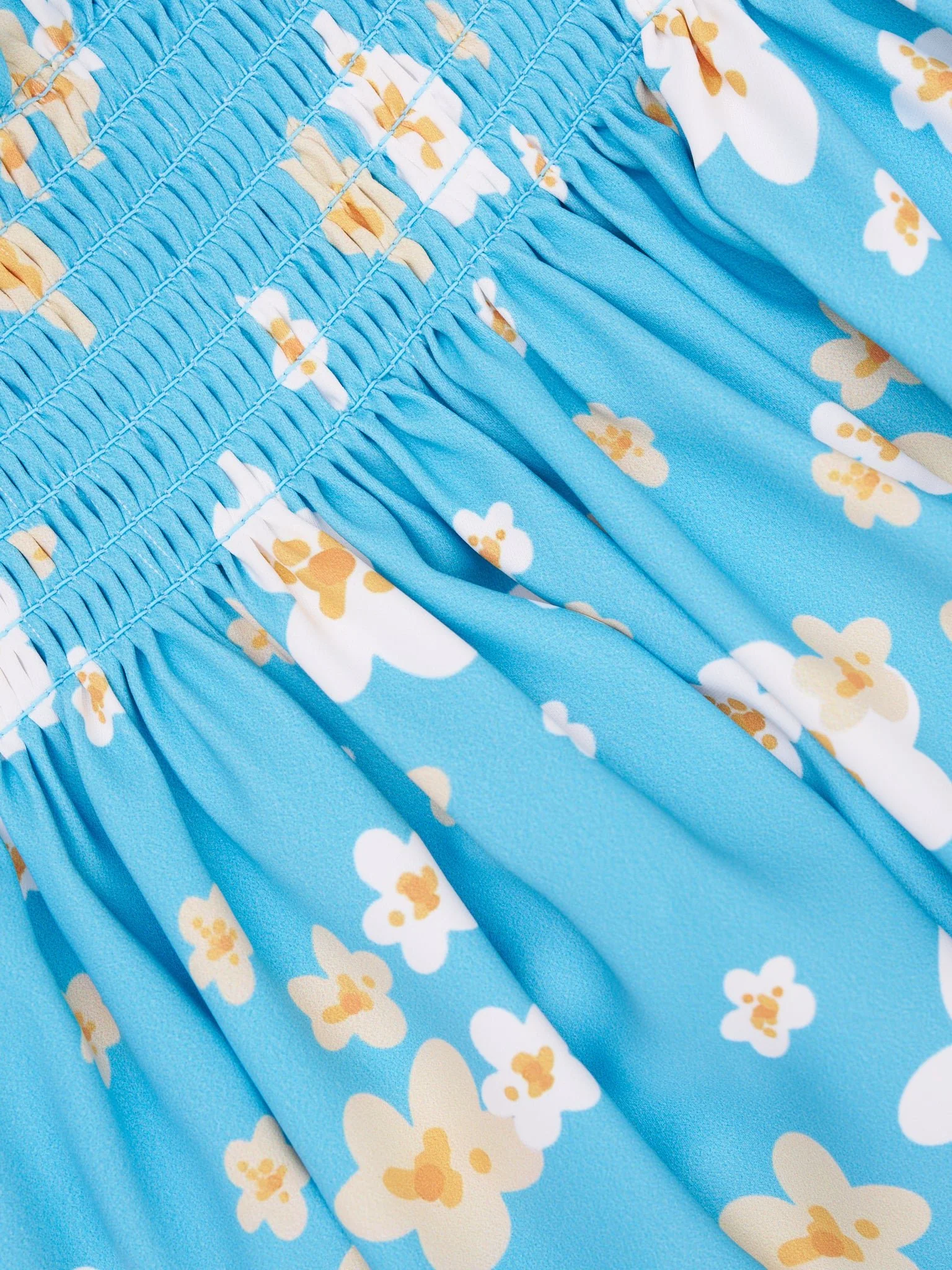 Teal Tiered Daisy Tank & Yellow Shorts Outfit - Image 3