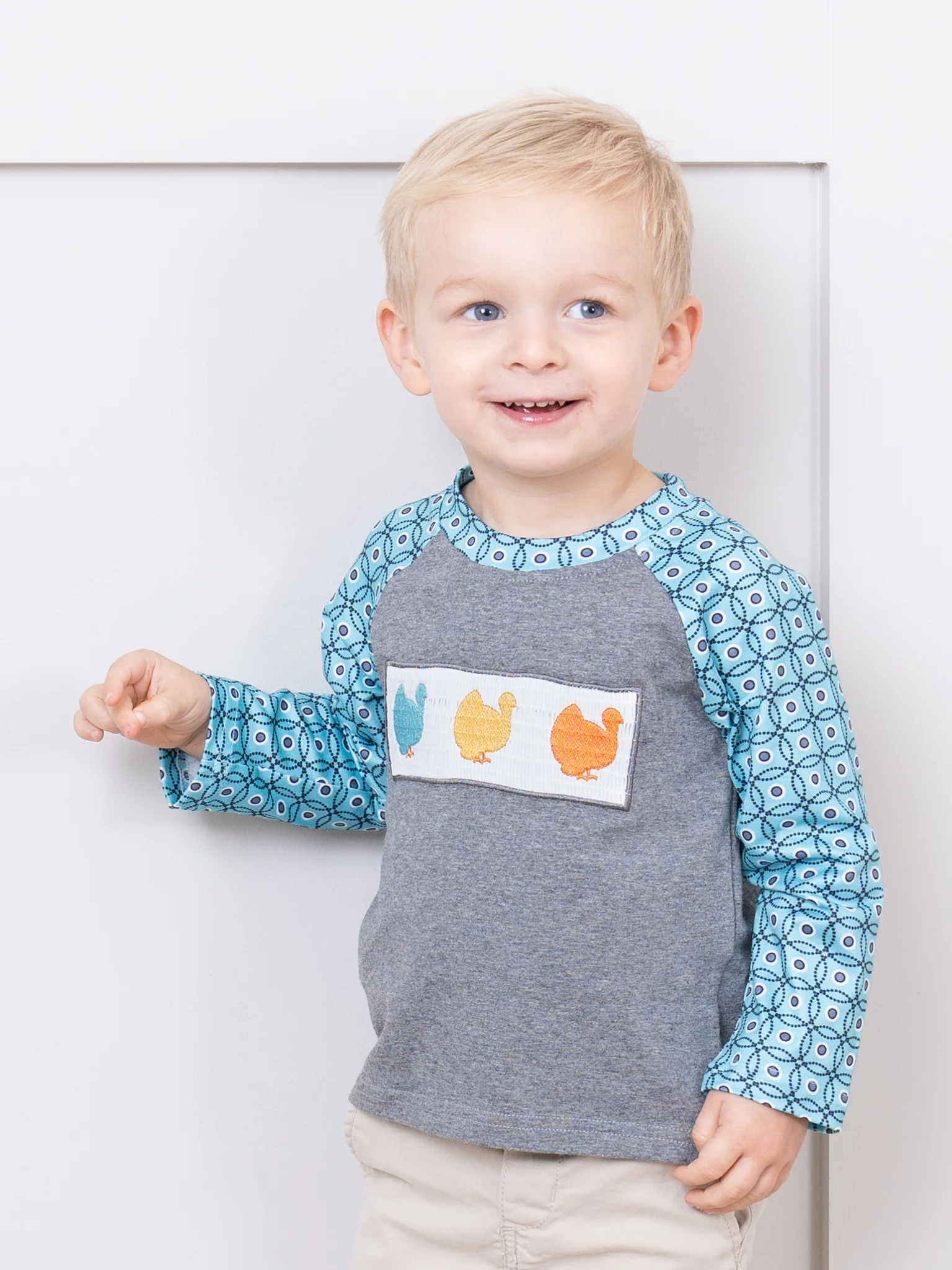 Teal Turkey Smocked Shirt - Image 2
