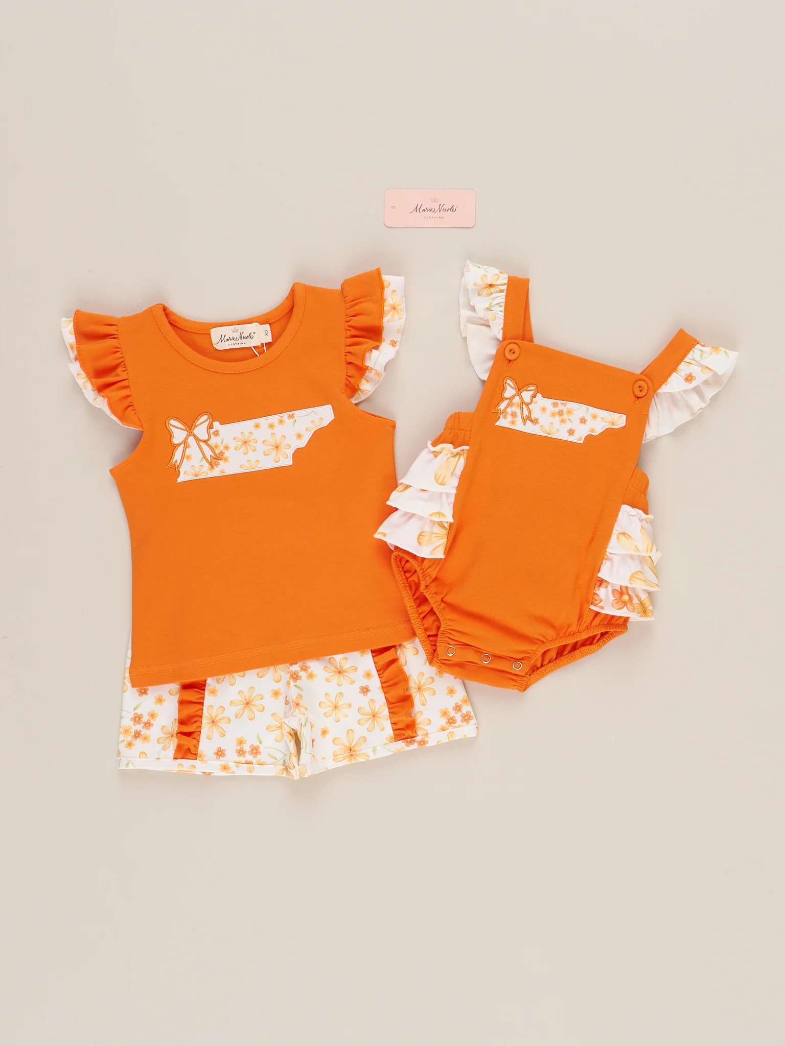 Tennessee Embroidered Floral Ruffle Bubble Romper - Image 3