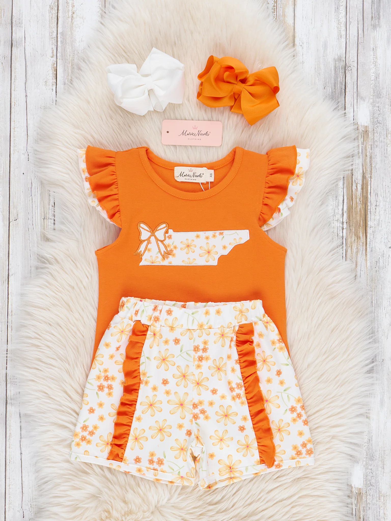 Tennessee Embroidered Floral Ruffle Outfit - Image 3