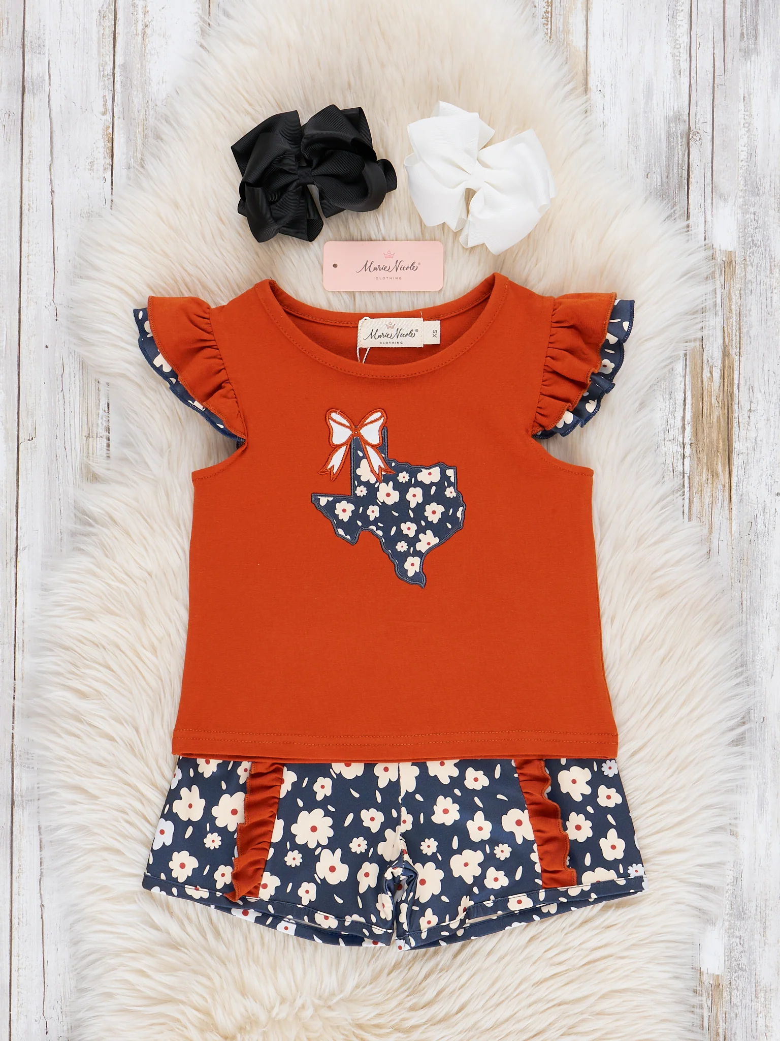 Texas Embroidered Floral Ruffle Outfit - Image 2