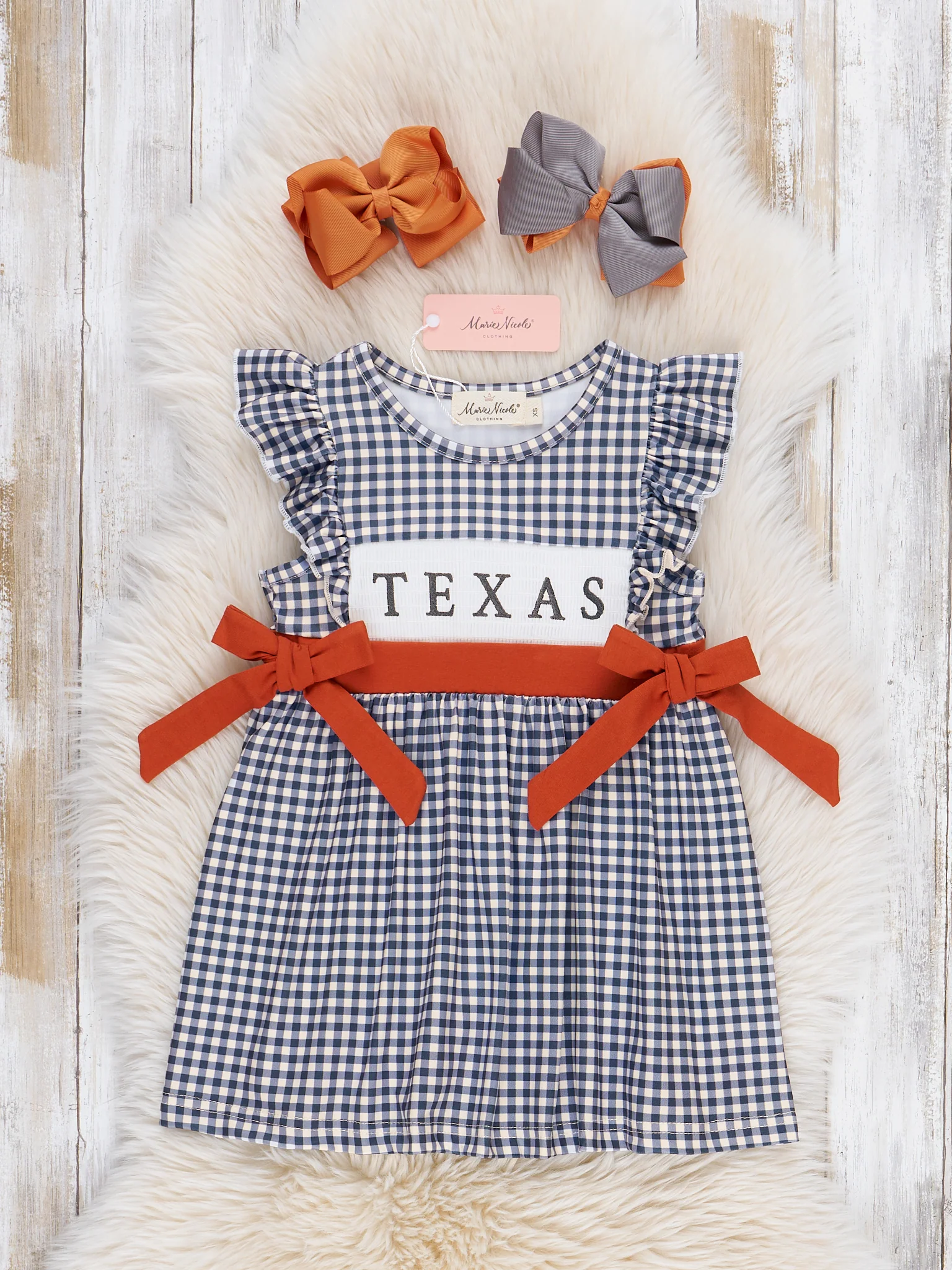 Texas Smocked Gingham Dress - Image 2