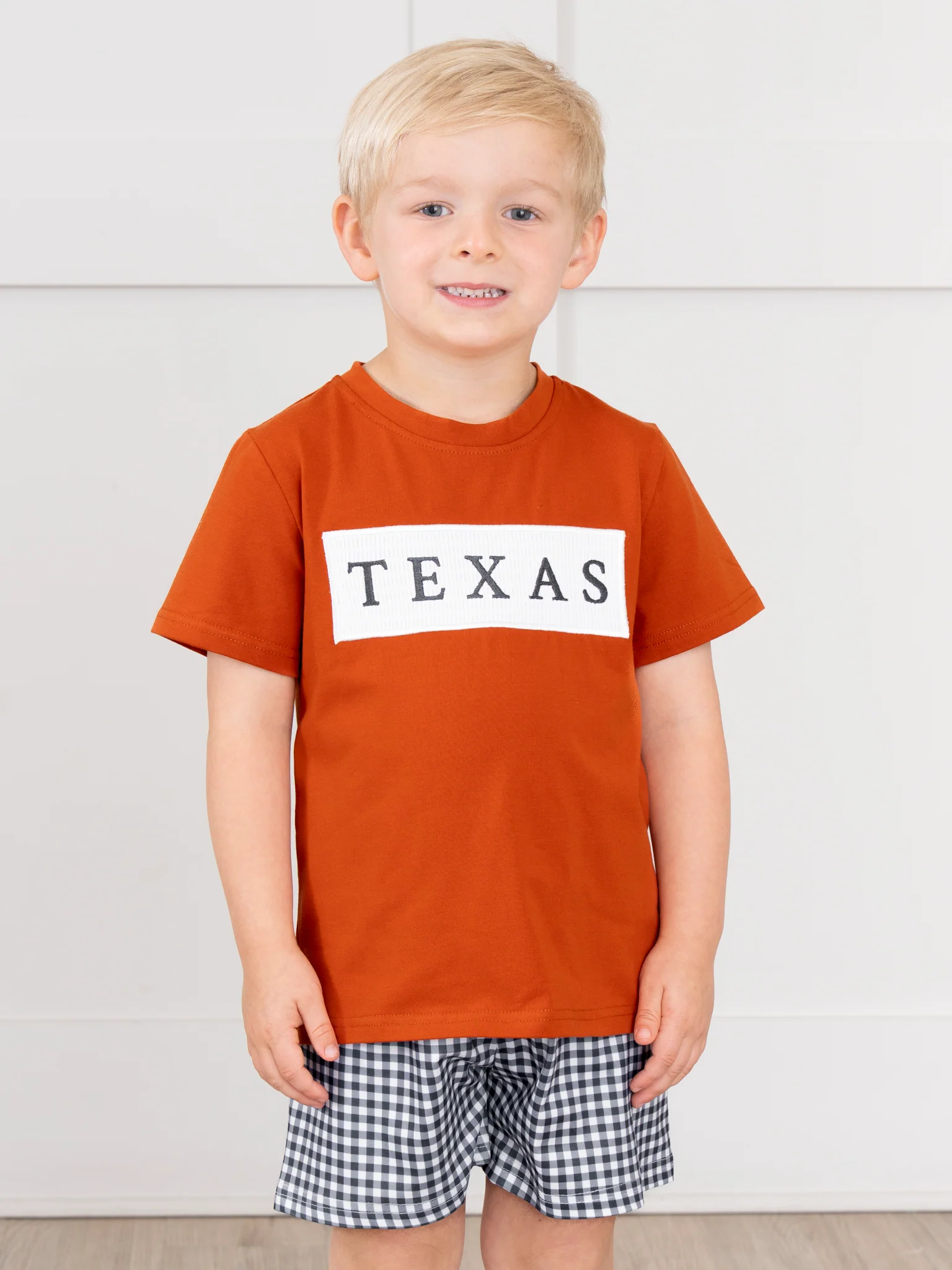 Texas Smocked Gingham Outfit