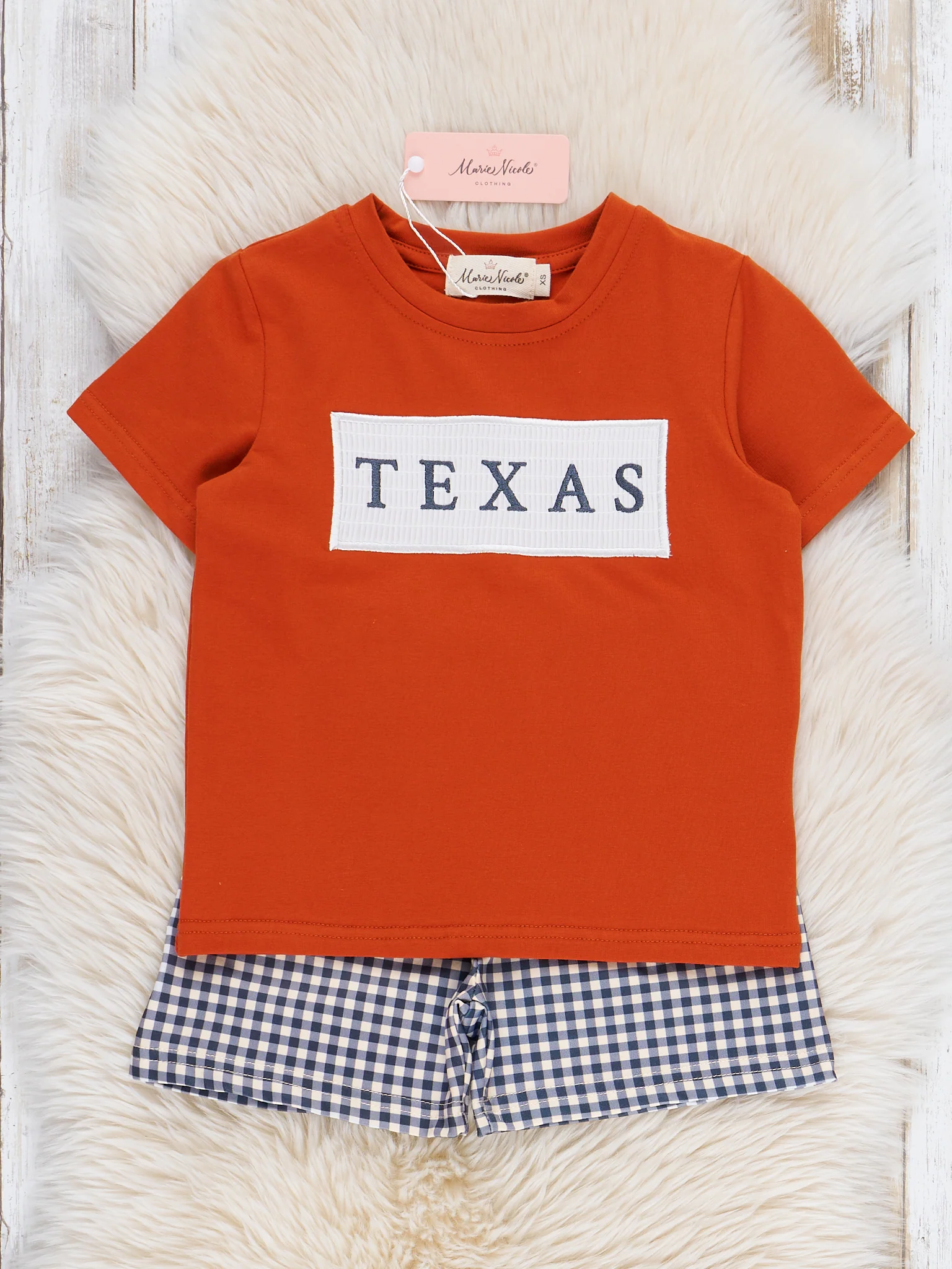 Texas Smocked Gingham Outfit - Image 2