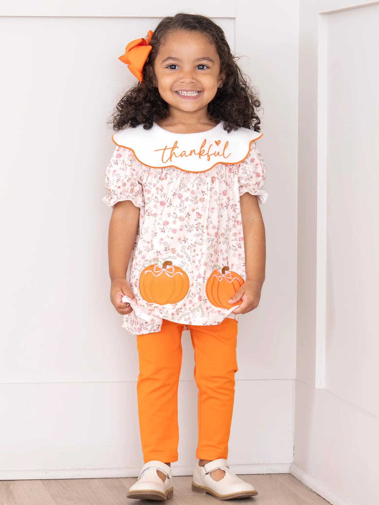 Thankful Pumpkin Embroidered Outfit - Image 6