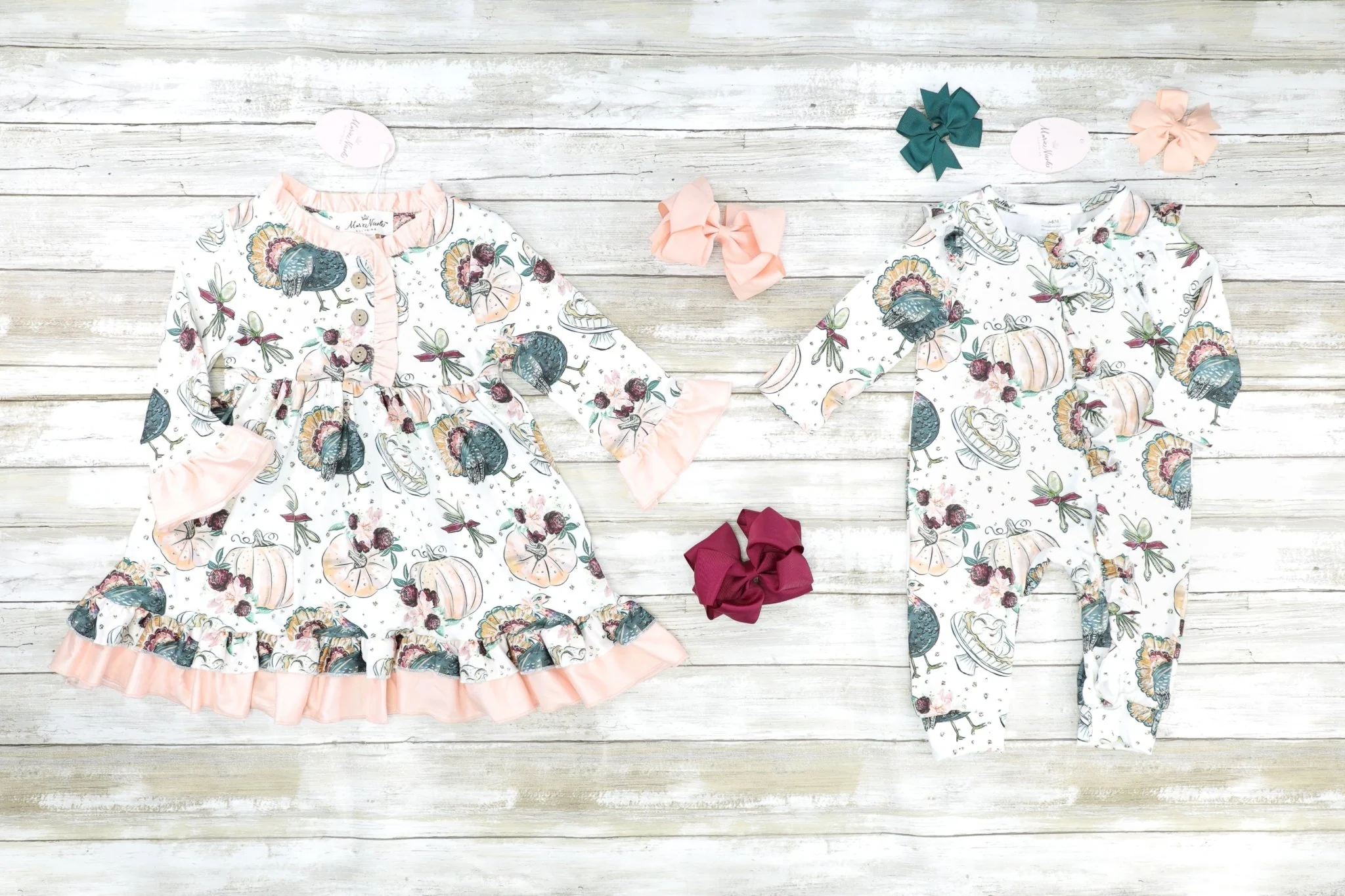 Thanksgiving Dinner Ruffle Romper - Image 2