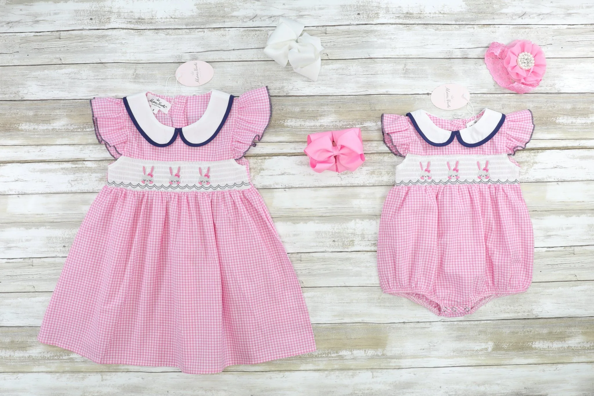 Three Easter Bunny Shorts Romper - Image 3